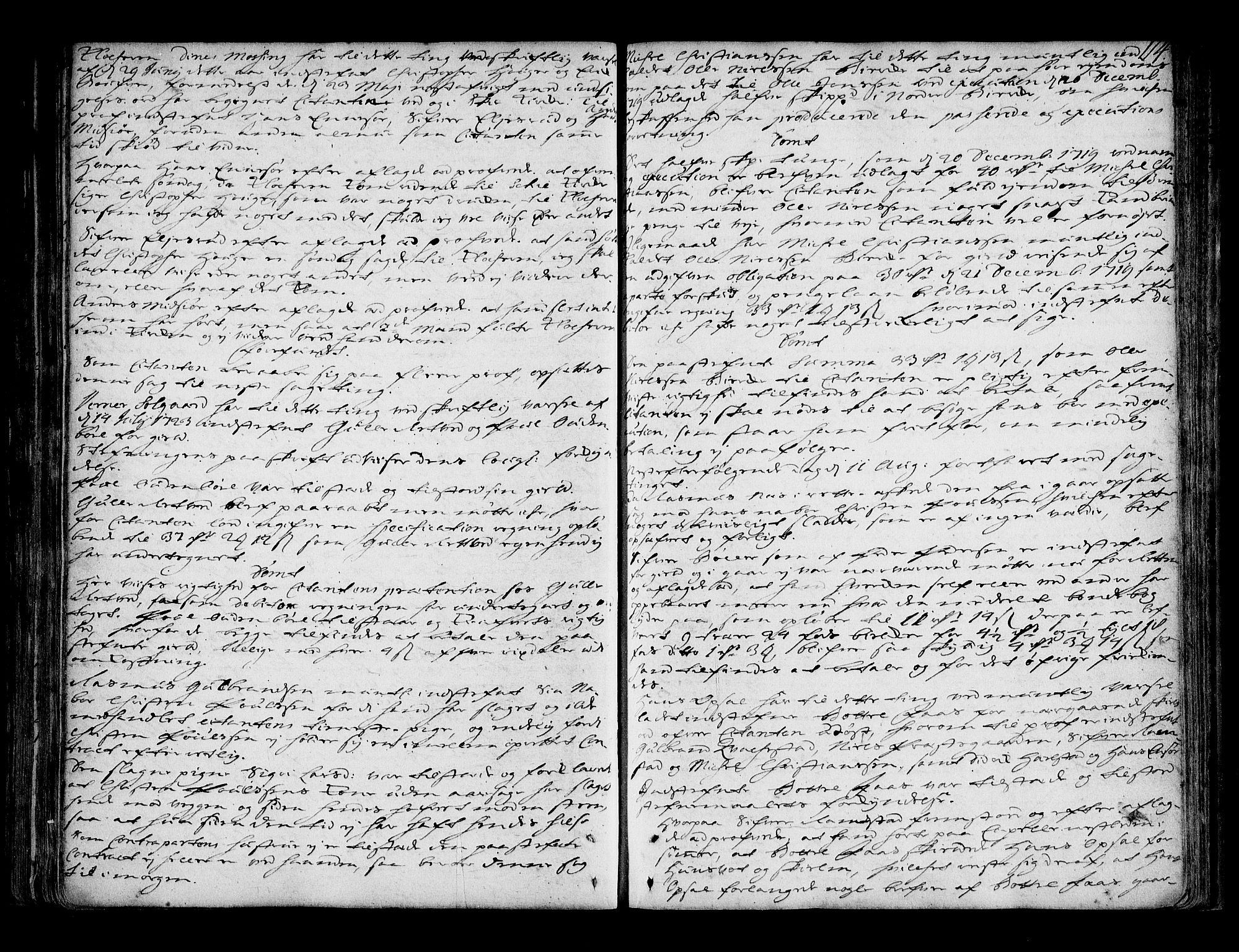 Follo sorenskriveri, AV/SAO-A-10274/F/Fb/Fba/L0033: Tingbok, 1721-1724, s. 113b-114a