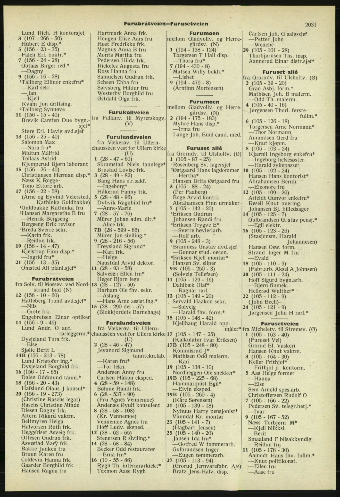 Kristiania/Oslo adressebok, PUBL/-, 1957-1958, s. 2031