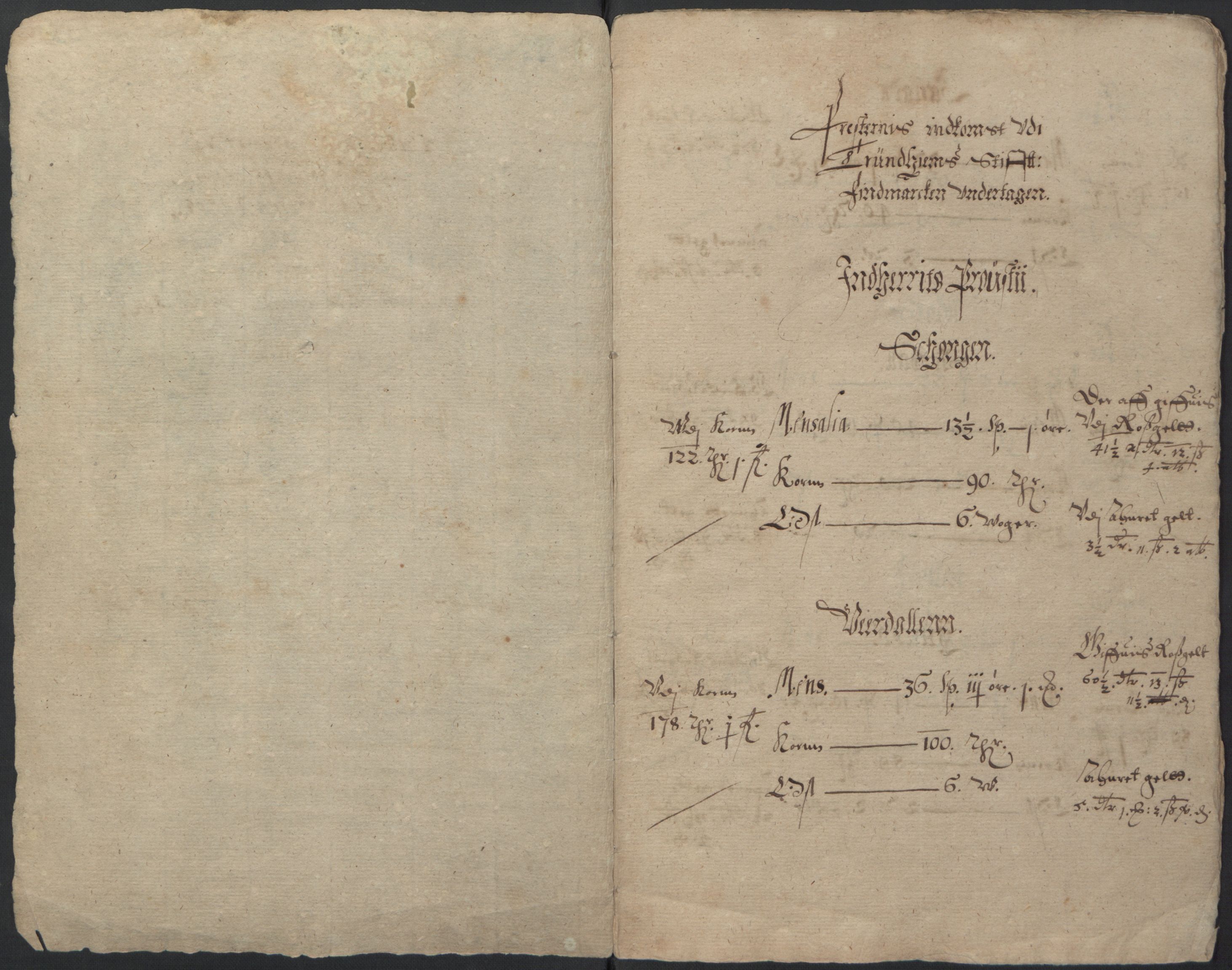 Stattholderembetet 1572-1771, AV/RA-EA-2870/Ek/L0016/0001: Jordebøker til utlikning av rosstjeneste 1624-1626: / Kirke- og prestebolsinntekter i Trondheim bispedømme og Jemtland, 1625-1626, s. 158