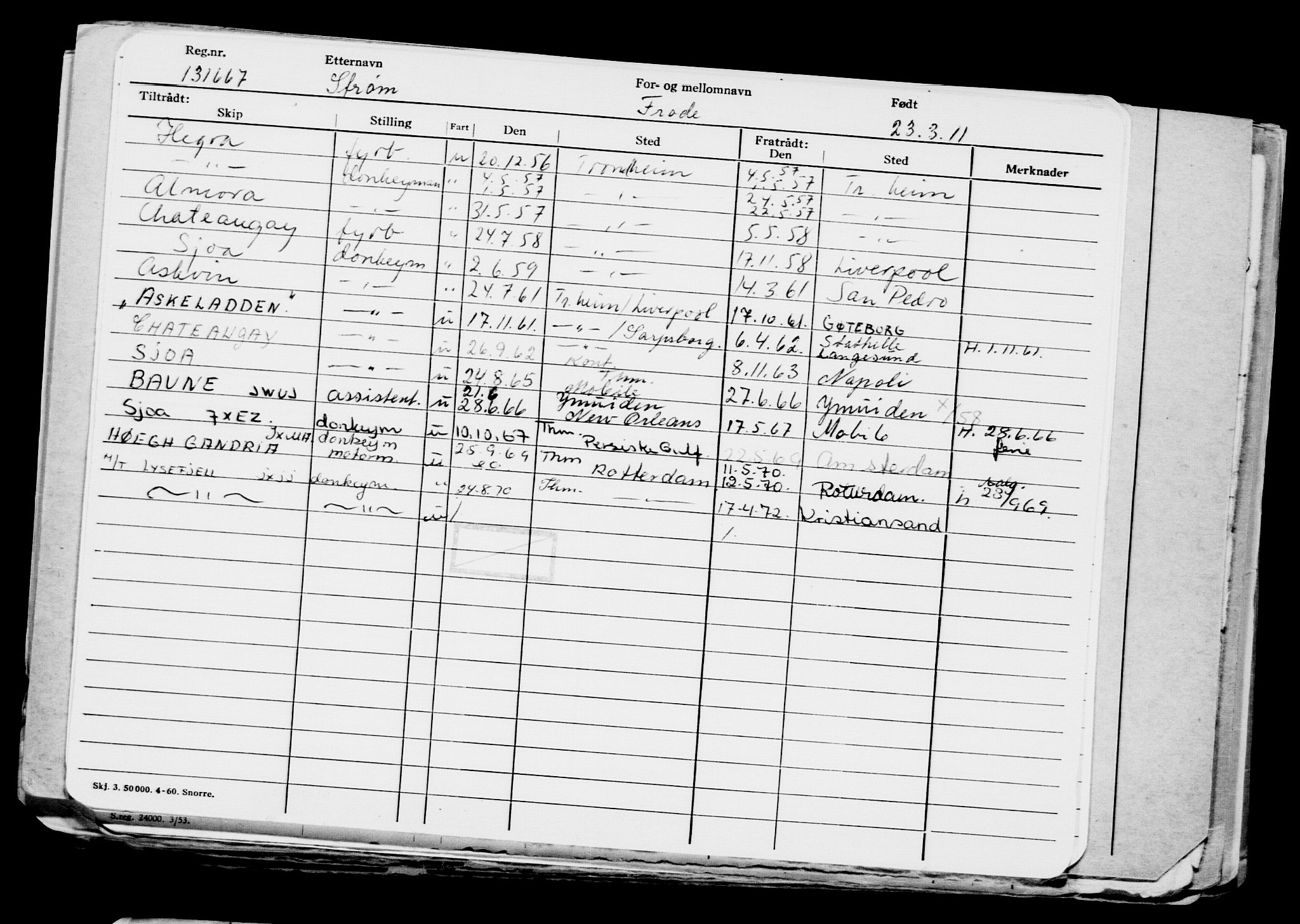 Direktoratet for sjømenn, AV/RA-S-3545/G/Gb/L0094: Hovedkort, 1911, s. 807