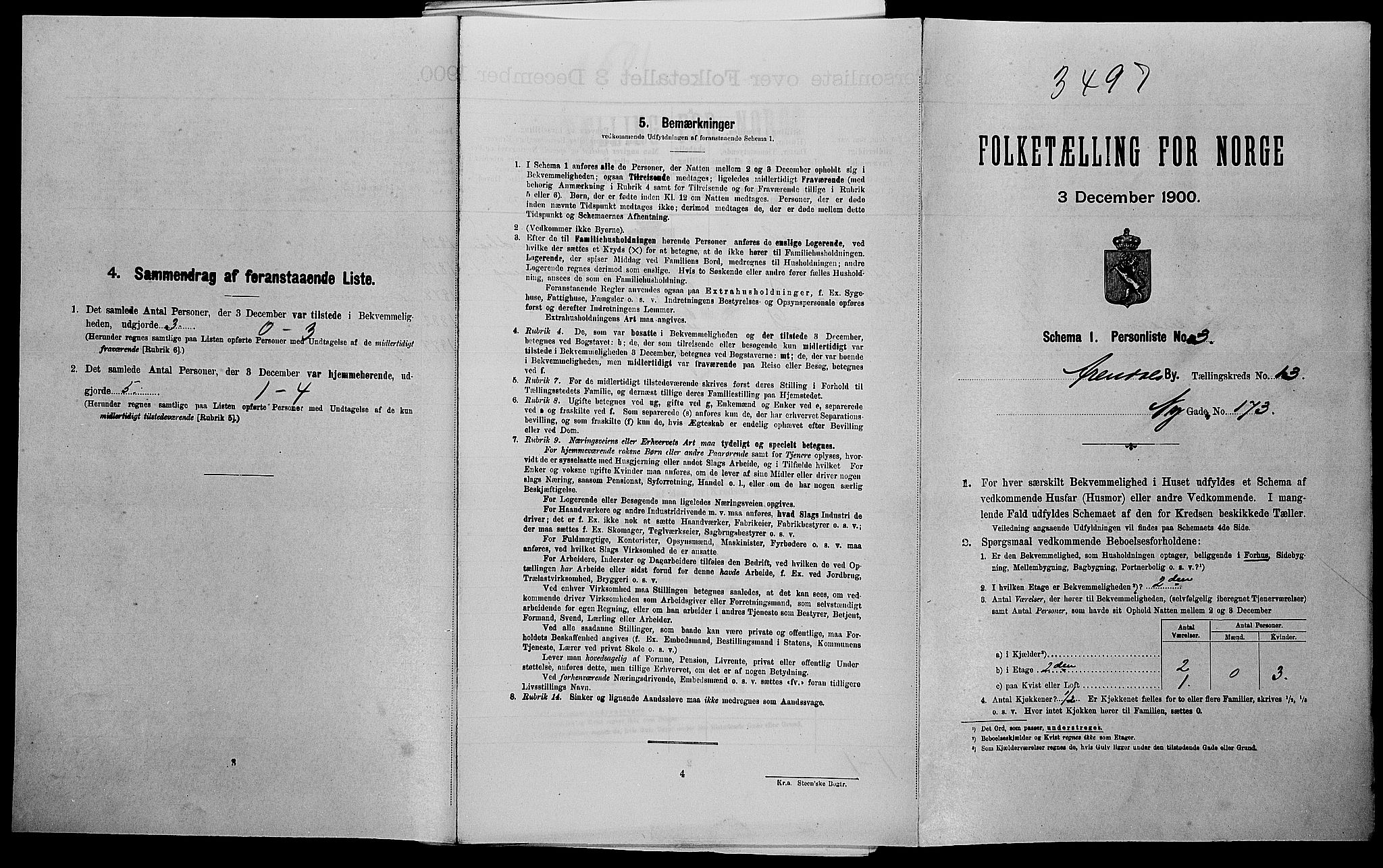 SAK, Folketelling 1900 for 0903 Arendal kjøpstad, 1900, s. 1640