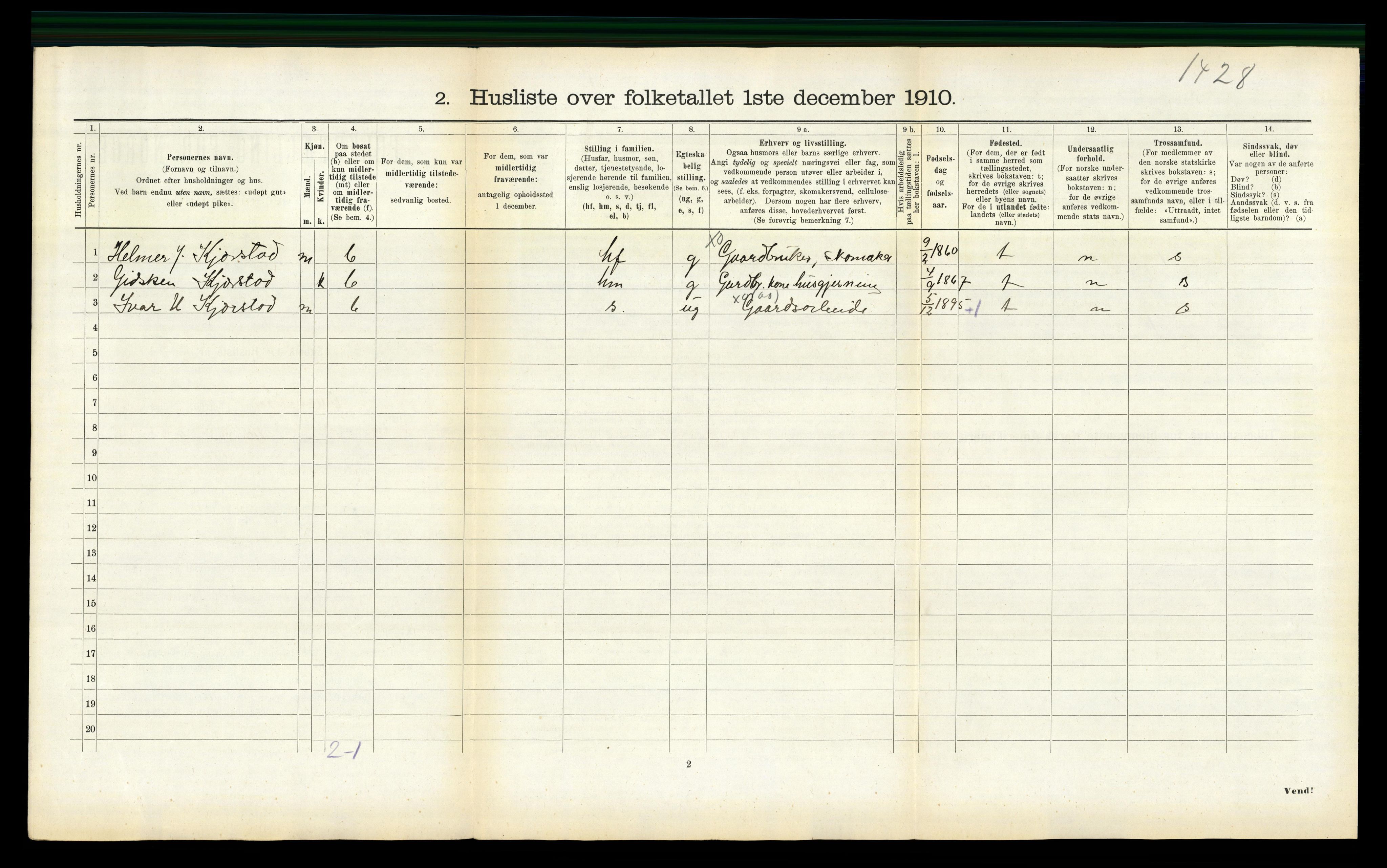 RA, Folketelling 1910 for 1744 Overhalla herred, 1910, s. 638