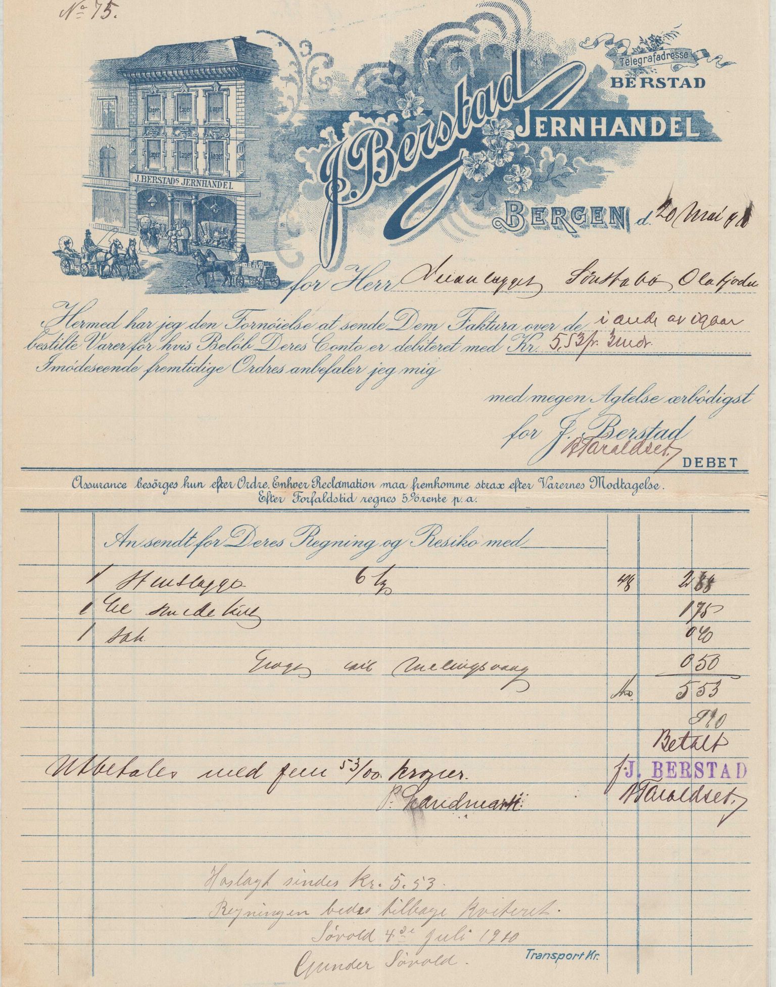 Finnaas kommune. Formannskapet, IKAH/1218a-021/E/Ea/L0001/0006: Rekneskap for veganlegg / Rekneskap for veganlegget Sønstabø - Olakjødn, 1909-1914, s. 42