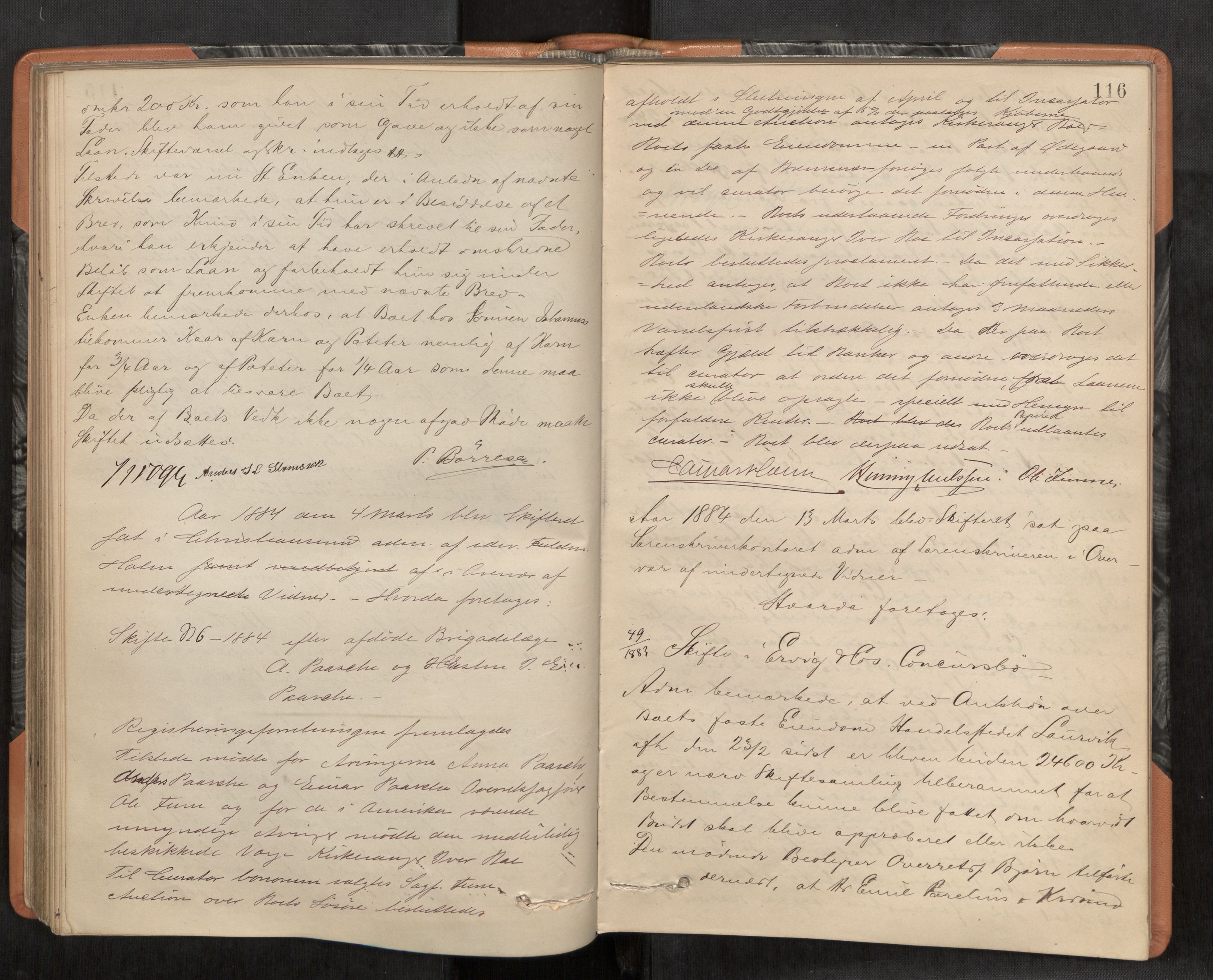 Nordmøre sorenskriveri, AV/SAT-A-4132/1/3/3B/L0004: Forhandlingsprotokoll nr. 04, 1881-1887, s. 116