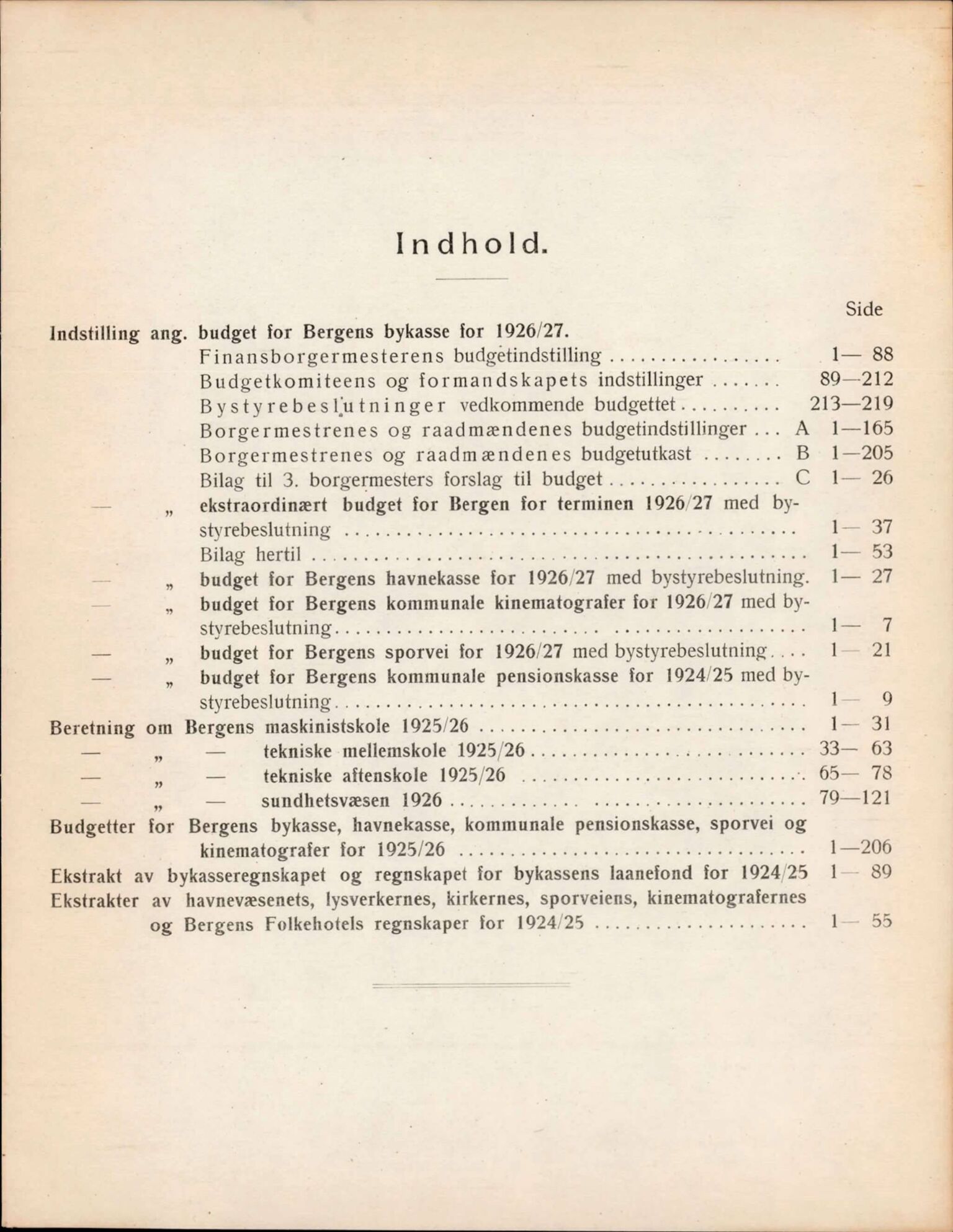 Bergen kommune. Formannskapet, BBA/A-0003/Ad/L0113: Bergens Kommuneforhandlinger, bind II, 1926