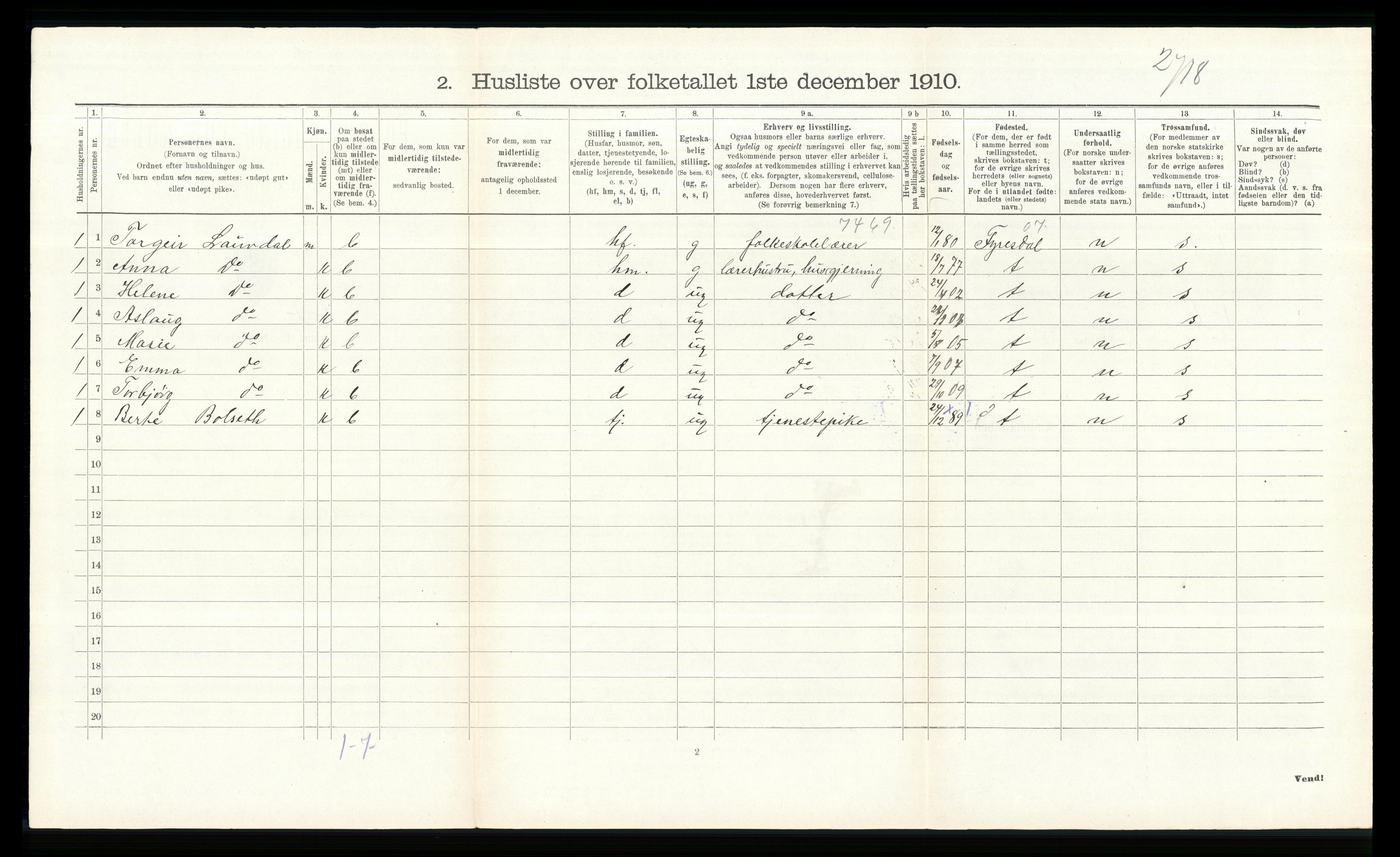 RA, Folketelling 1910 for 0527 Vardal herred, 1910, s. 969