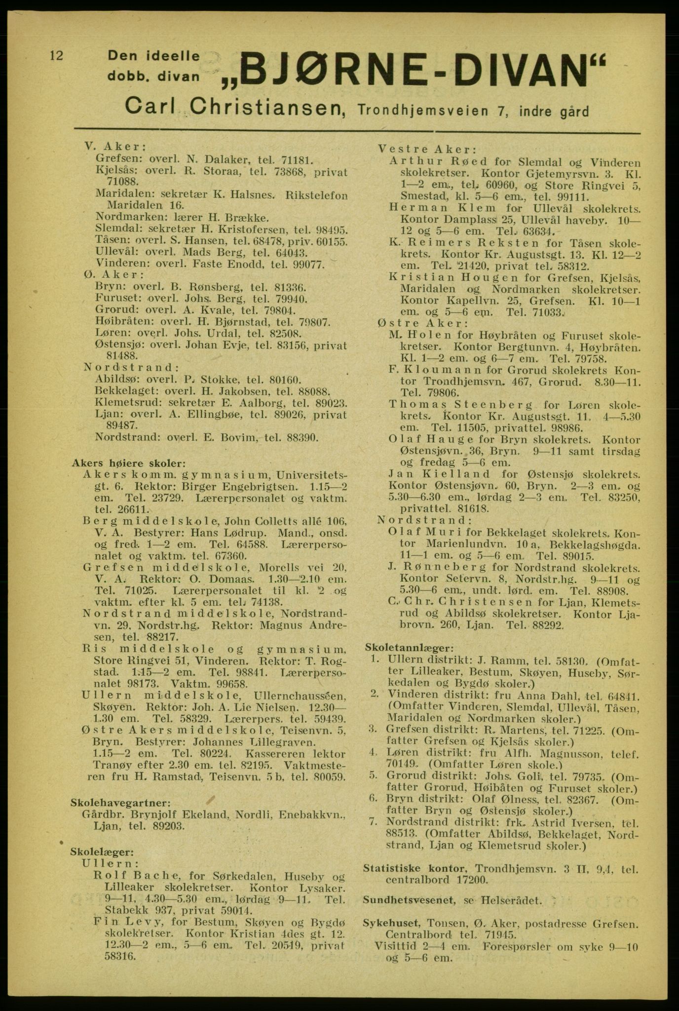 Aker adressebok/adressekalender, PUBL/001/A/005: Aker adressebok, 1934-1935, s. 12