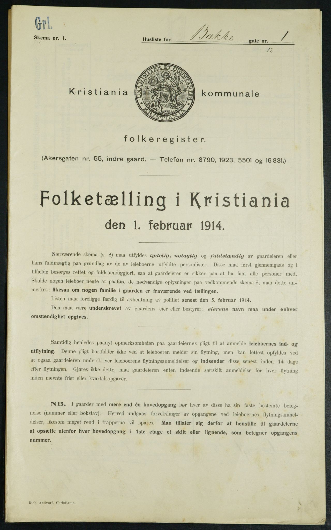 OBA, Kommunal folketelling 1.2.1914 for Kristiania, 1914, s. 11169