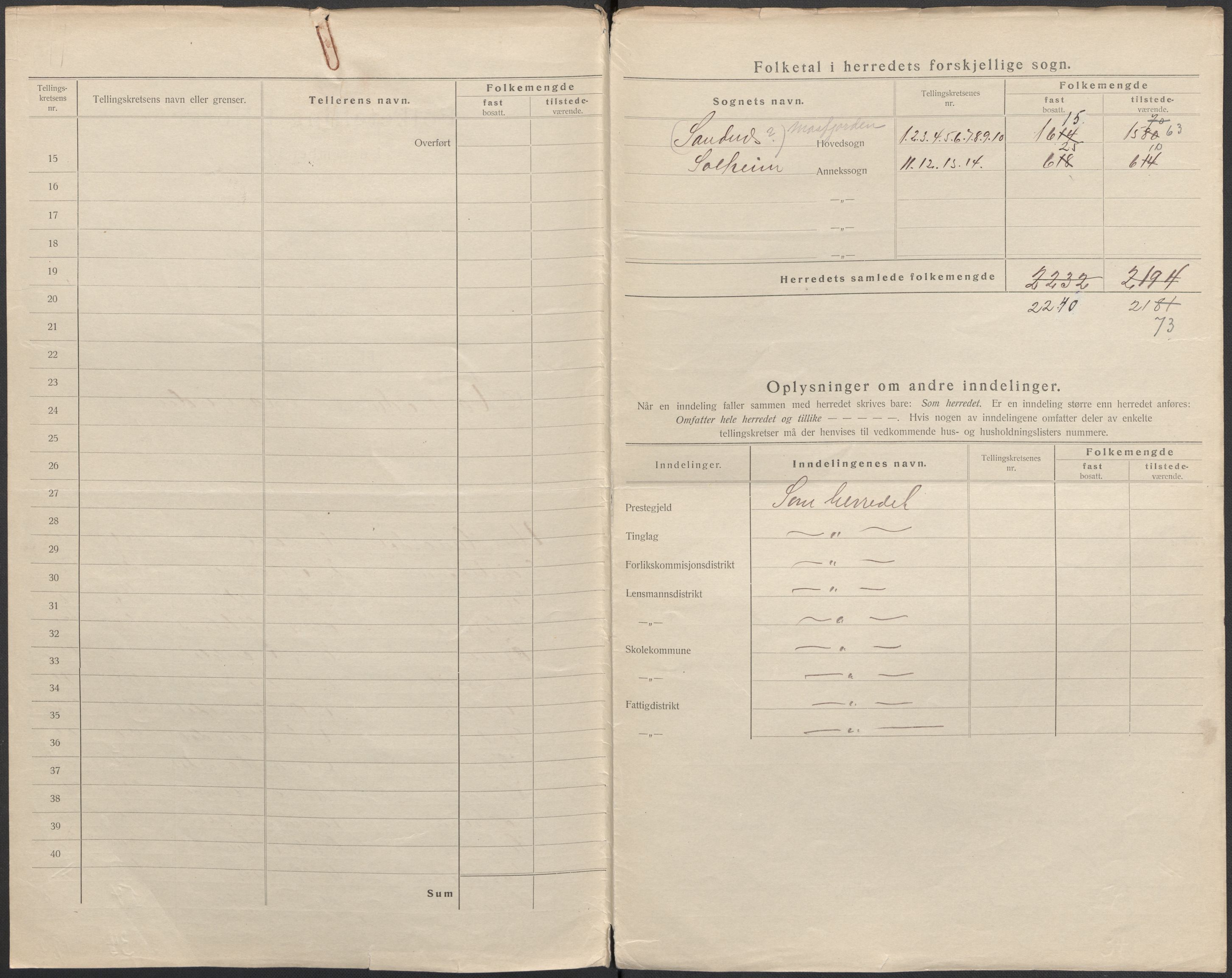 SAB, Folketelling 1920 for 1266 Masfjorden herred, 1920, s. 3