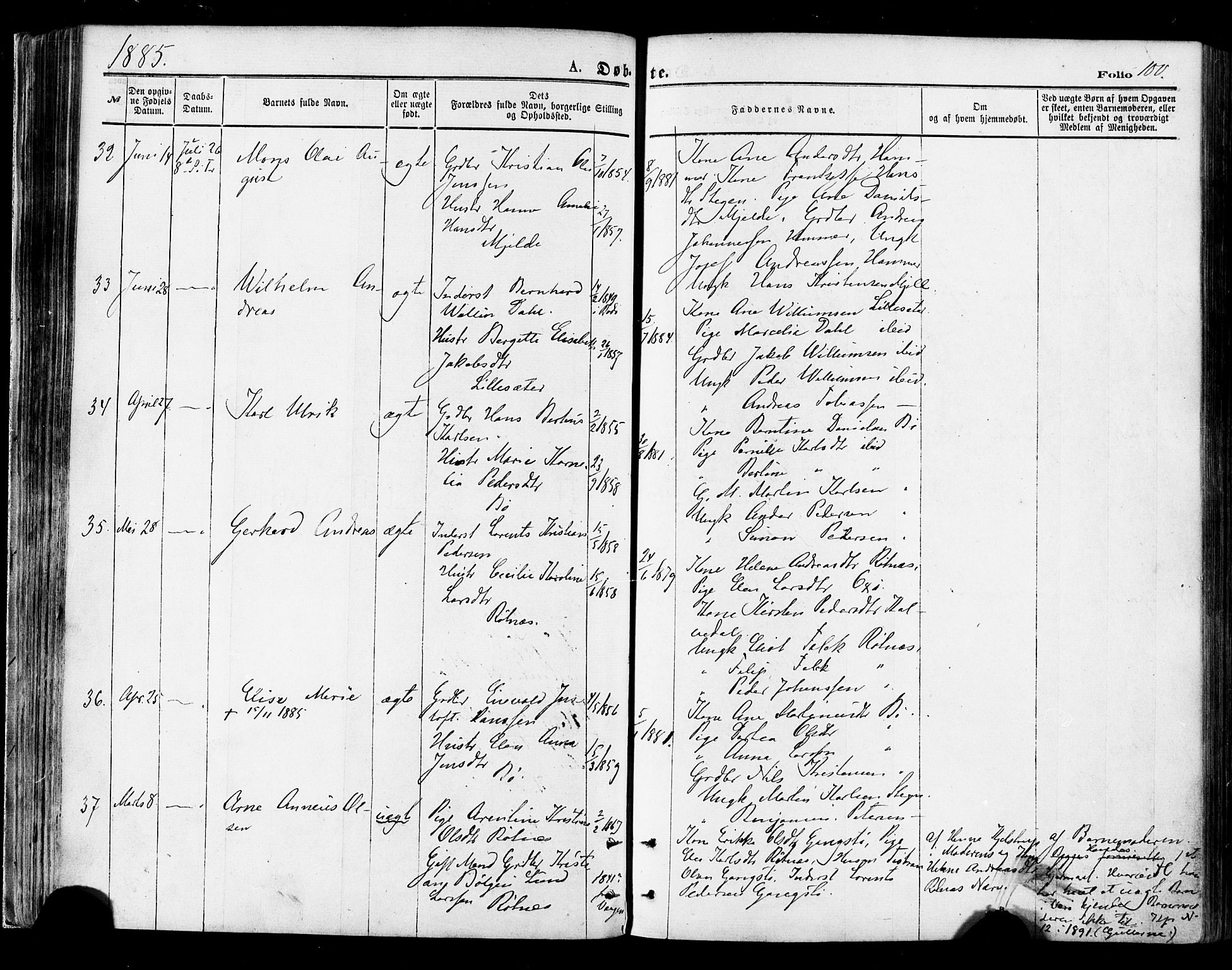 Ministerialprotokoller, klokkerbøker og fødselsregistre - Nordland, AV/SAT-A-1459/855/L0802: Ministerialbok nr. 855A10, 1875-1886, s. 100