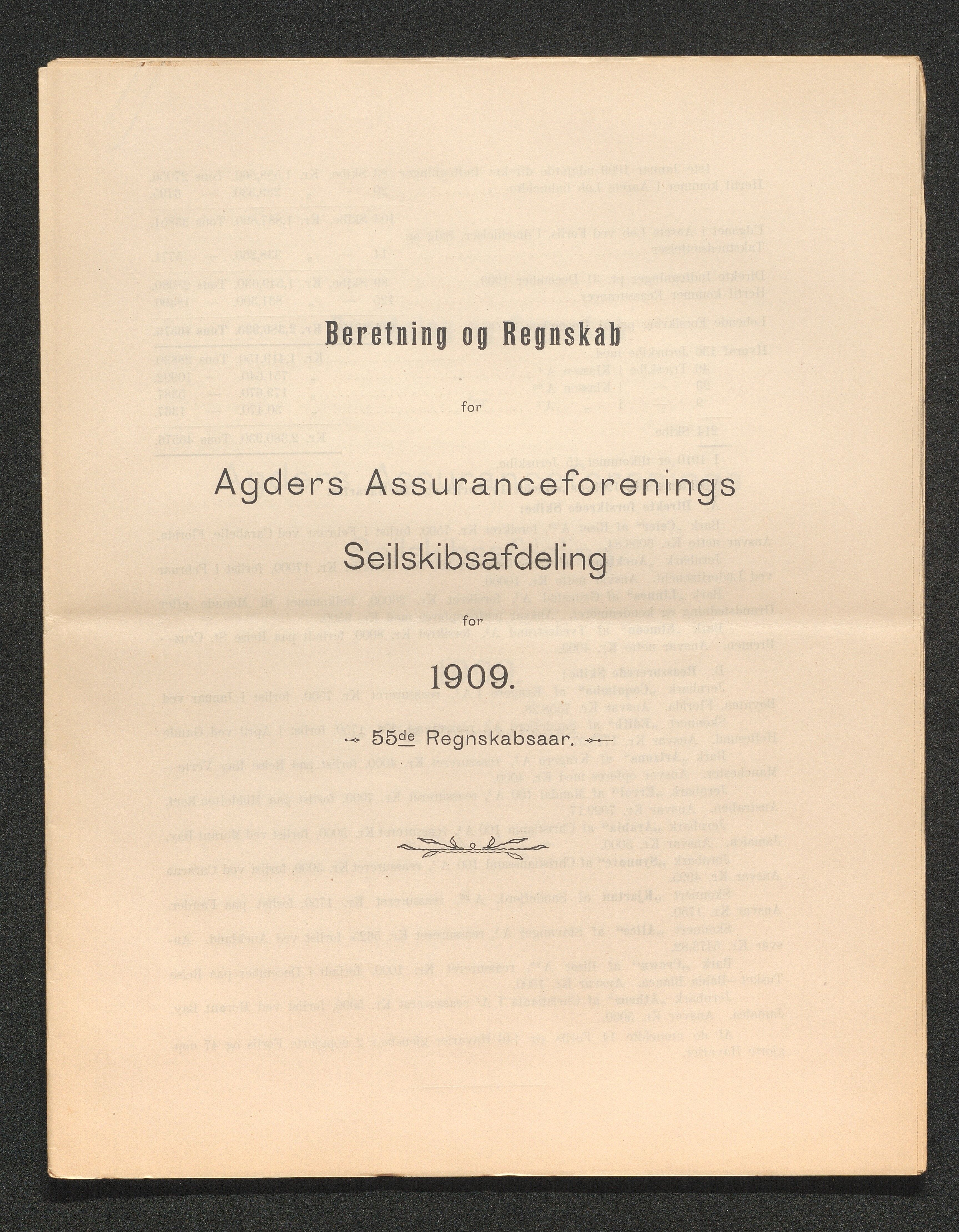 Agders Gjensidige Assuranceforening, AAKS/PA-1718/05/L0003: Regnskap, seilavdeling, pakkesak, 1890-1912