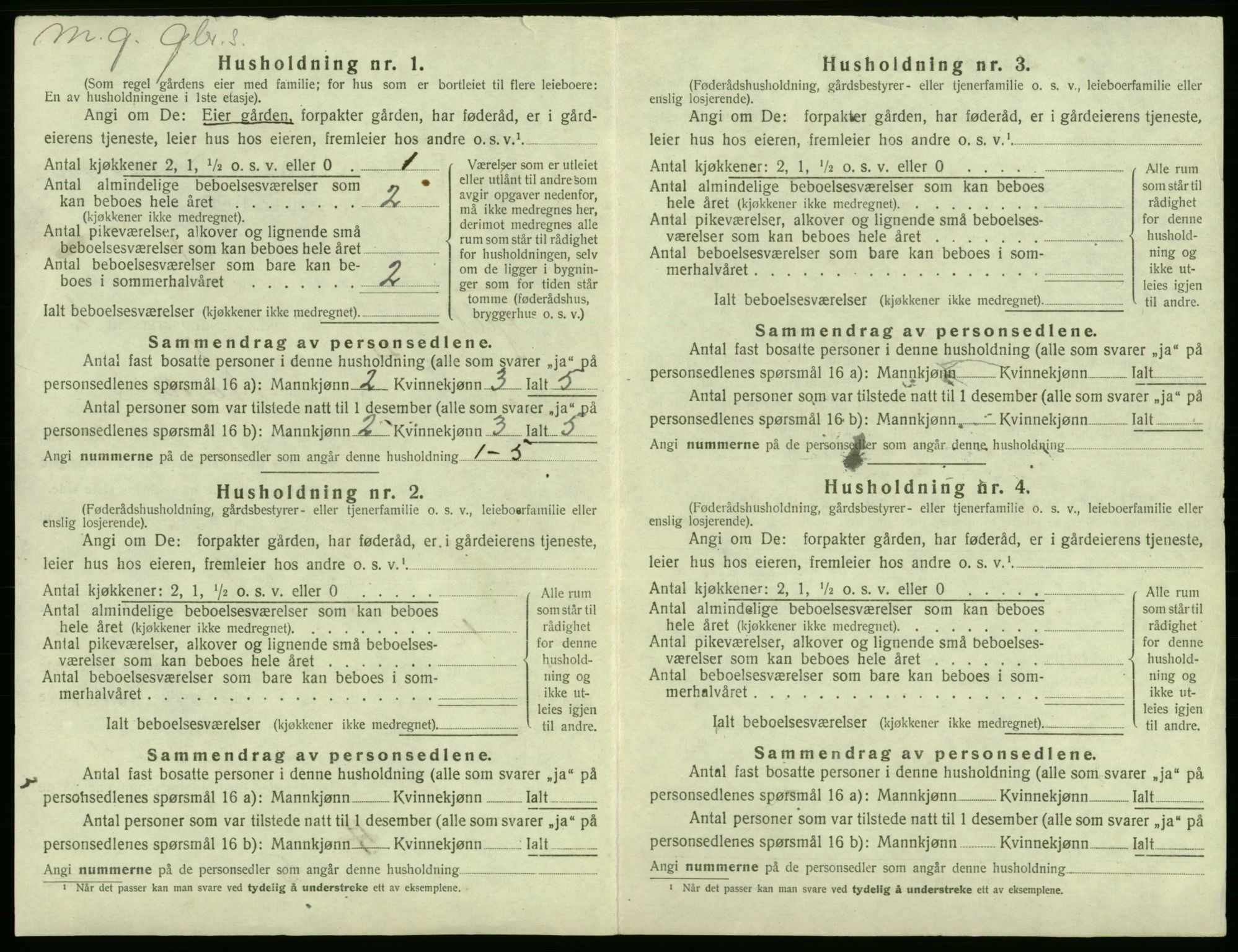 SAB, Folketelling 1920 for 1246 Fjell herred, 1920, s. 163