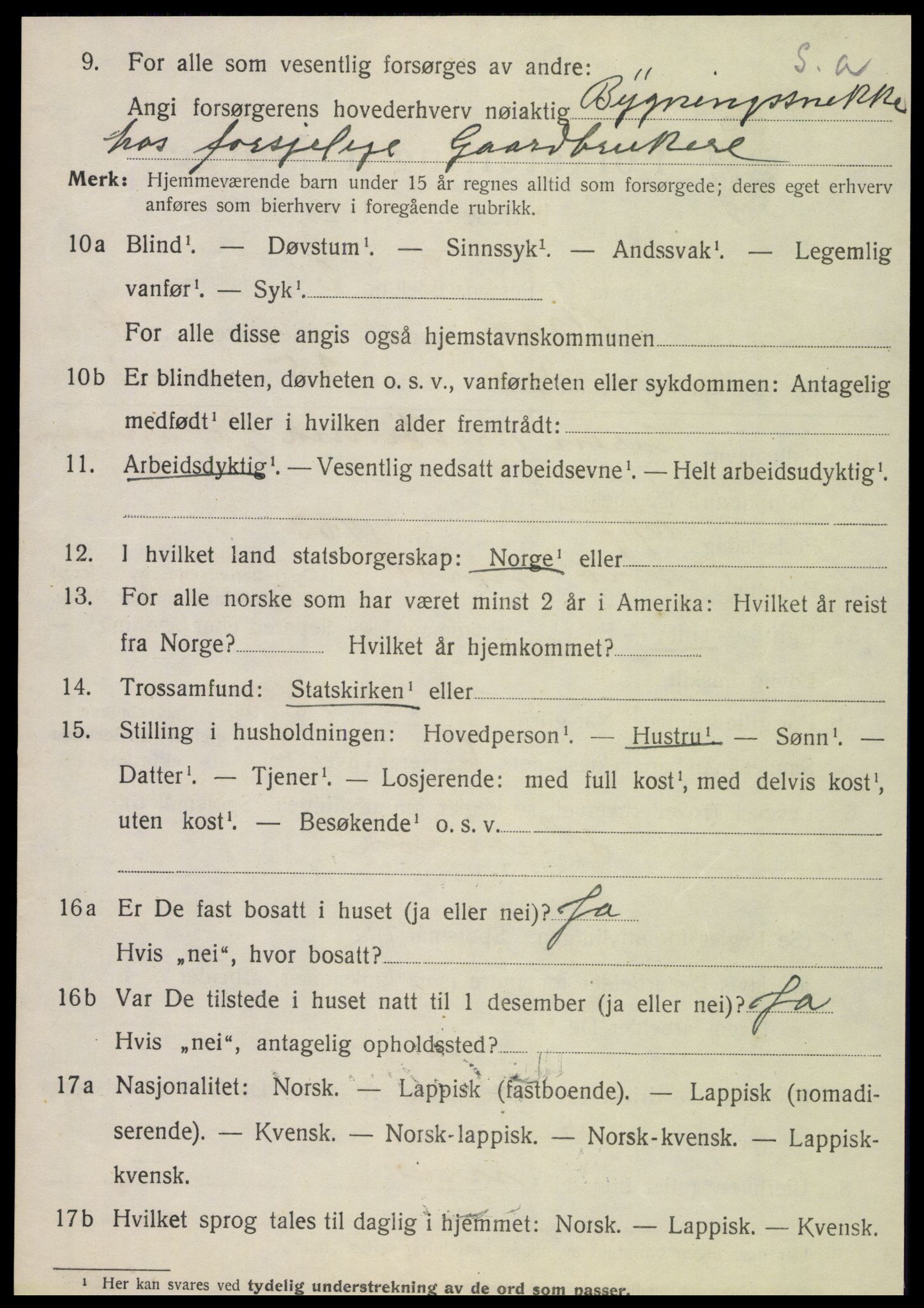 SAT, Folketelling 1920 for 1833 Mo herred, 1920, s. 6426