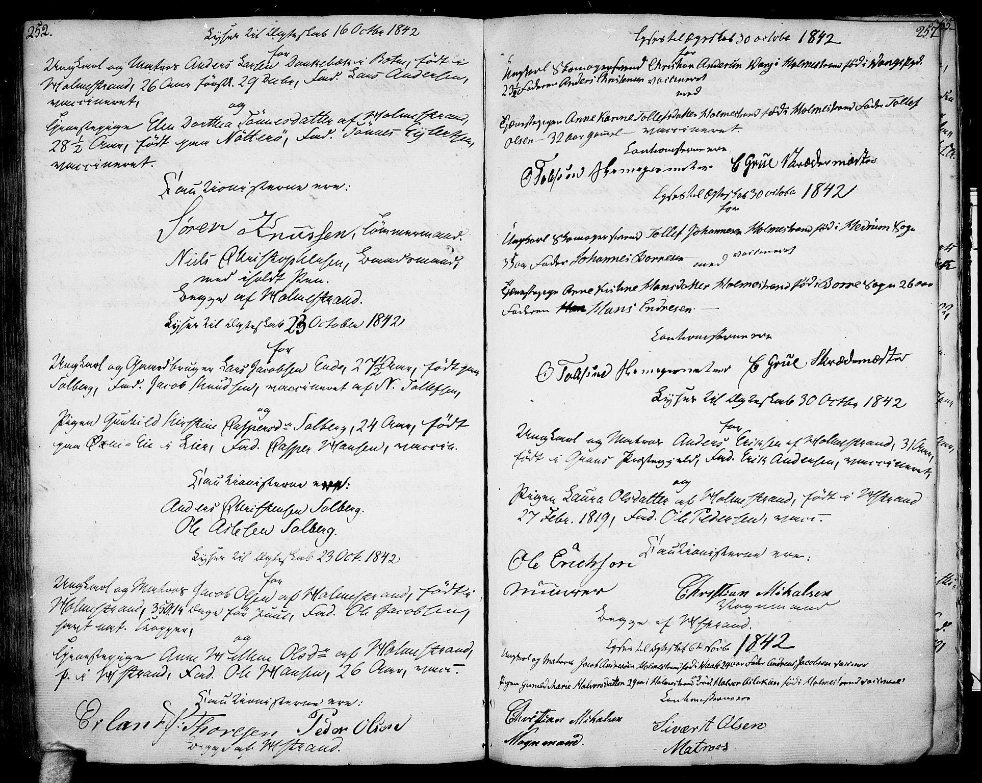 Botne kirkebøker, AV/SAKO-A-340/F/Fa/L0003: Ministerialbok nr. I 3 /1, 1792-1844, s. 252-253