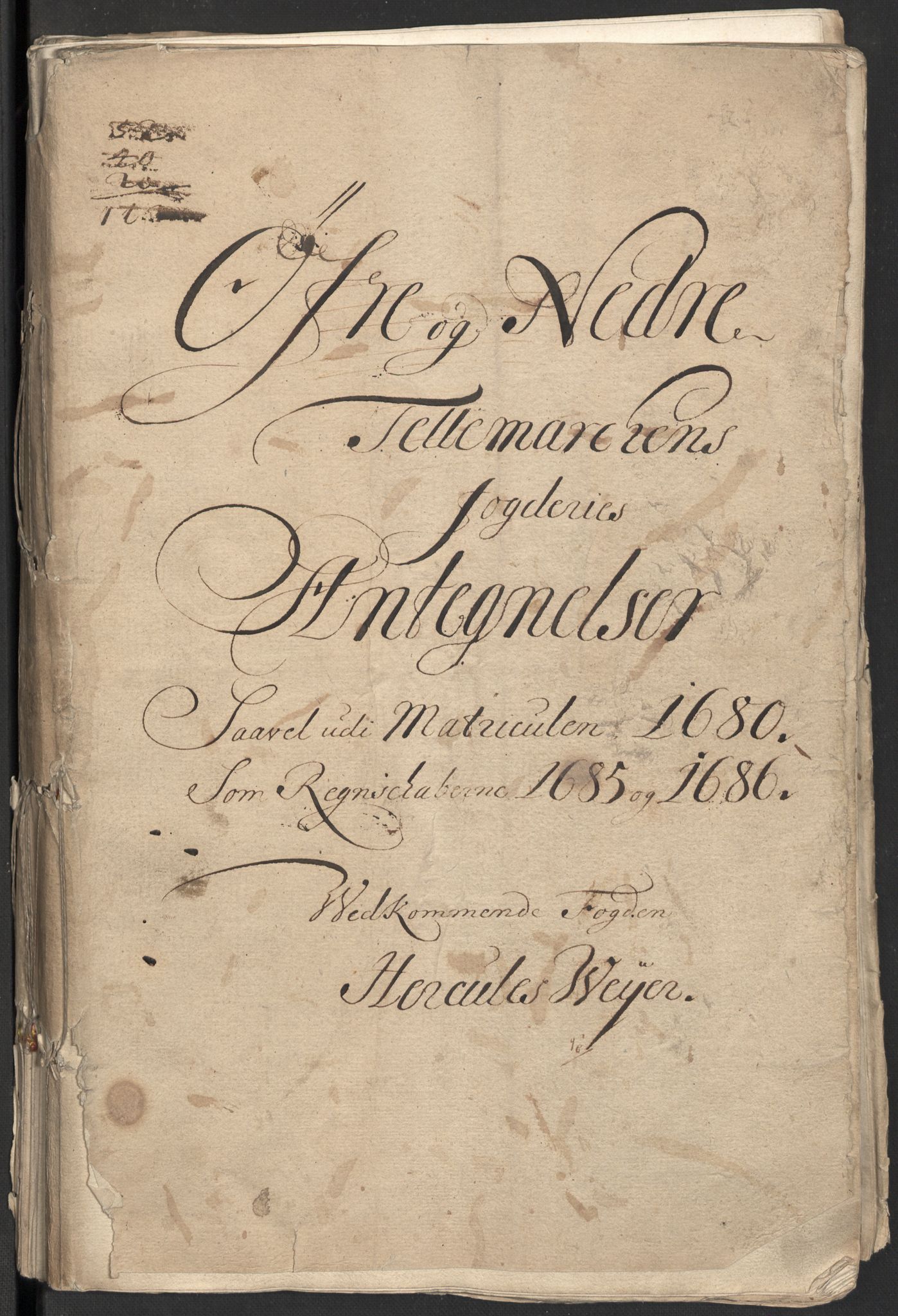 Rentekammeret inntil 1814, Reviderte regnskaper, Fogderegnskap, RA/EA-4092/R35/L2085: Fogderegnskap Øvre og Nedre Telemark, 1686, s. 3