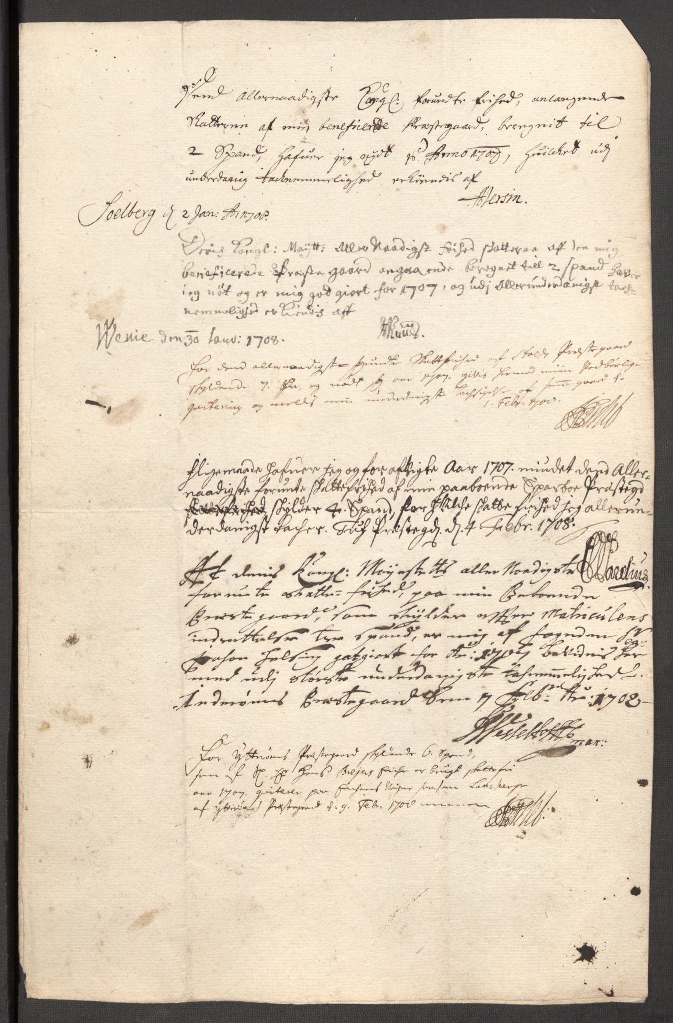 Rentekammeret inntil 1814, Reviderte regnskaper, Fogderegnskap, RA/EA-4092/R63/L4315: Fogderegnskap Inderøy, 1706-1707, s. 468