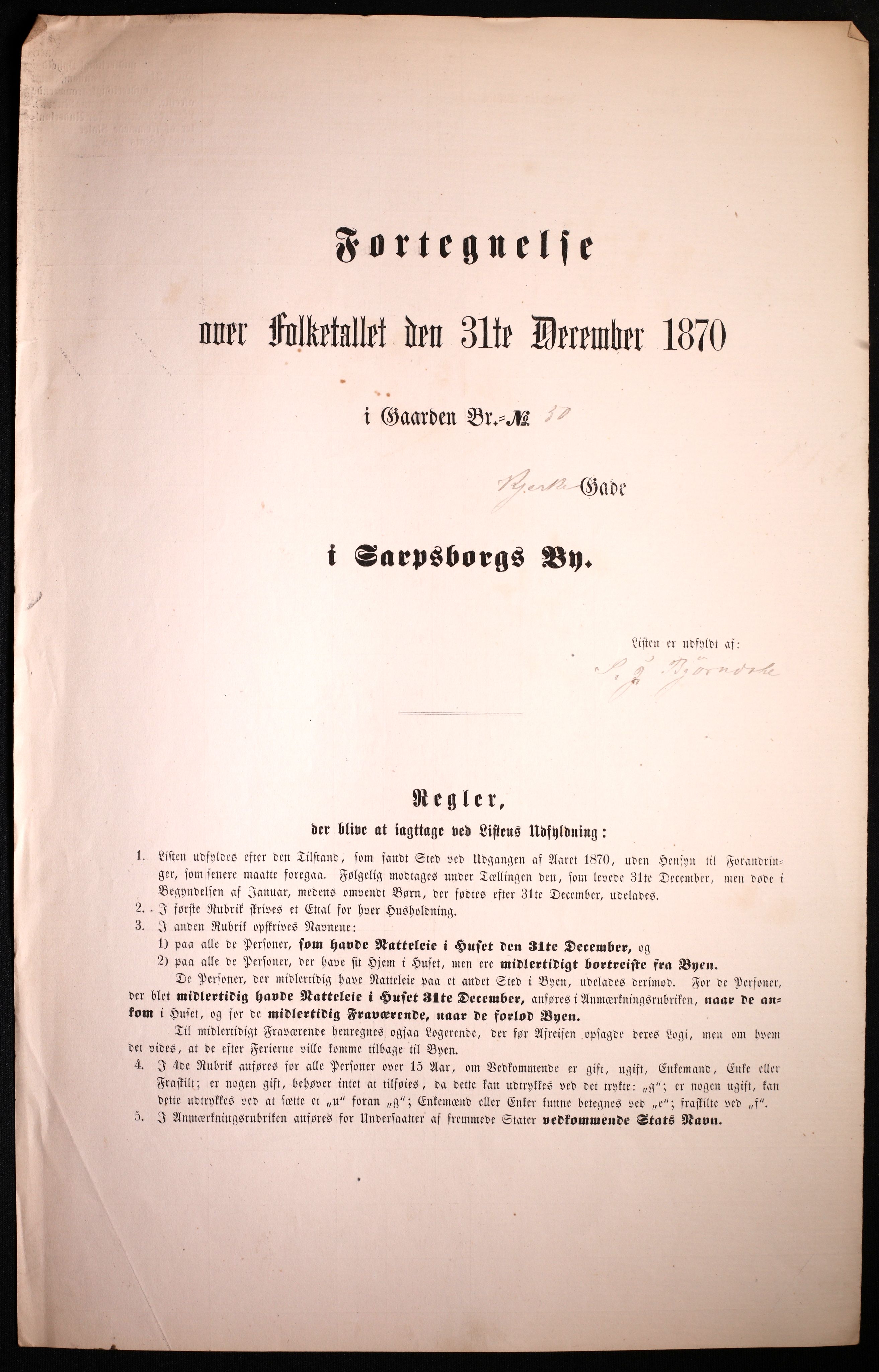 RA, Folketelling 1870 for 0102 Sarpsborg kjøpstad, 1870, s. 351