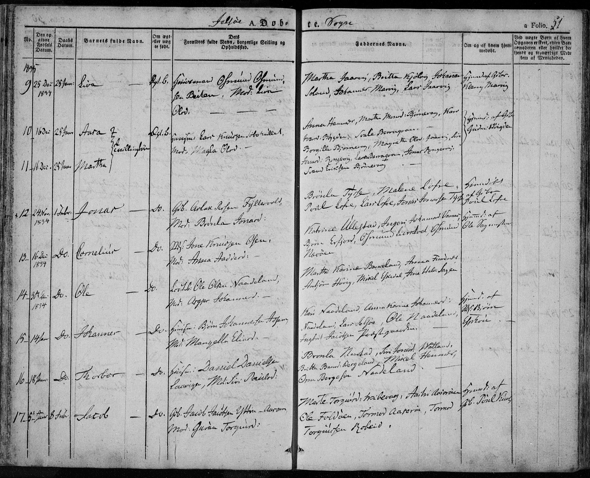 Jelsa sokneprestkontor, AV/SAST-A-101842/01/IV: Ministerialbok nr. A 6.1, 1828-1853, s. 51