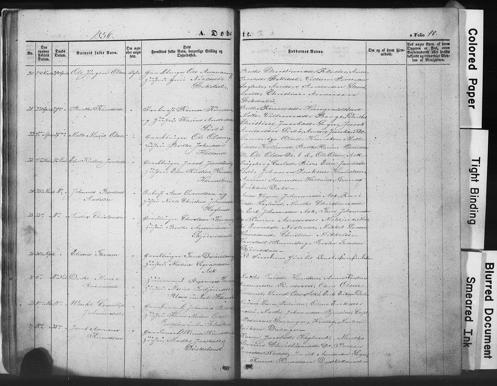 Rennesøy sokneprestkontor, AV/SAST-A -101827/H/Ha/Hab/L0002: Klokkerbok nr. B 2, 1852-1880, s. 18