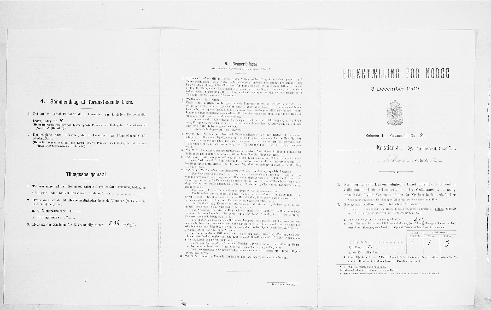 SAO, Folketelling 1900 for 0301 Kristiania kjøpstad, 1900, s. 103546