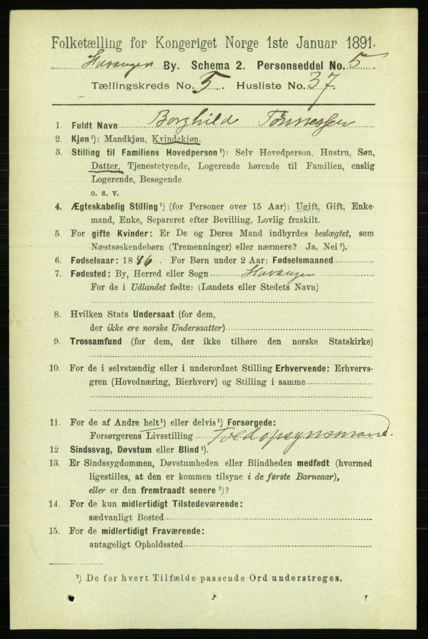 RA, Folketelling 1891 for 1103 Stavanger kjøpstad, 1891, s. 9298