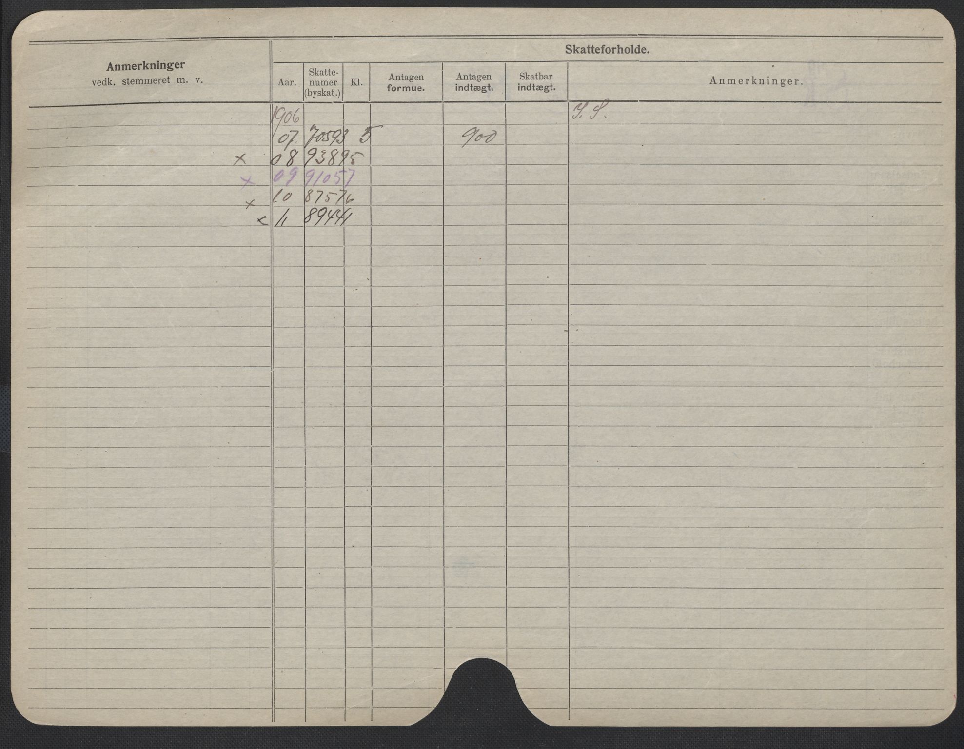 Oslo folkeregister, Registerkort, SAO/A-11715/F/Fa/Fac/L0010: Menn, 1906-1914, s. 1074b