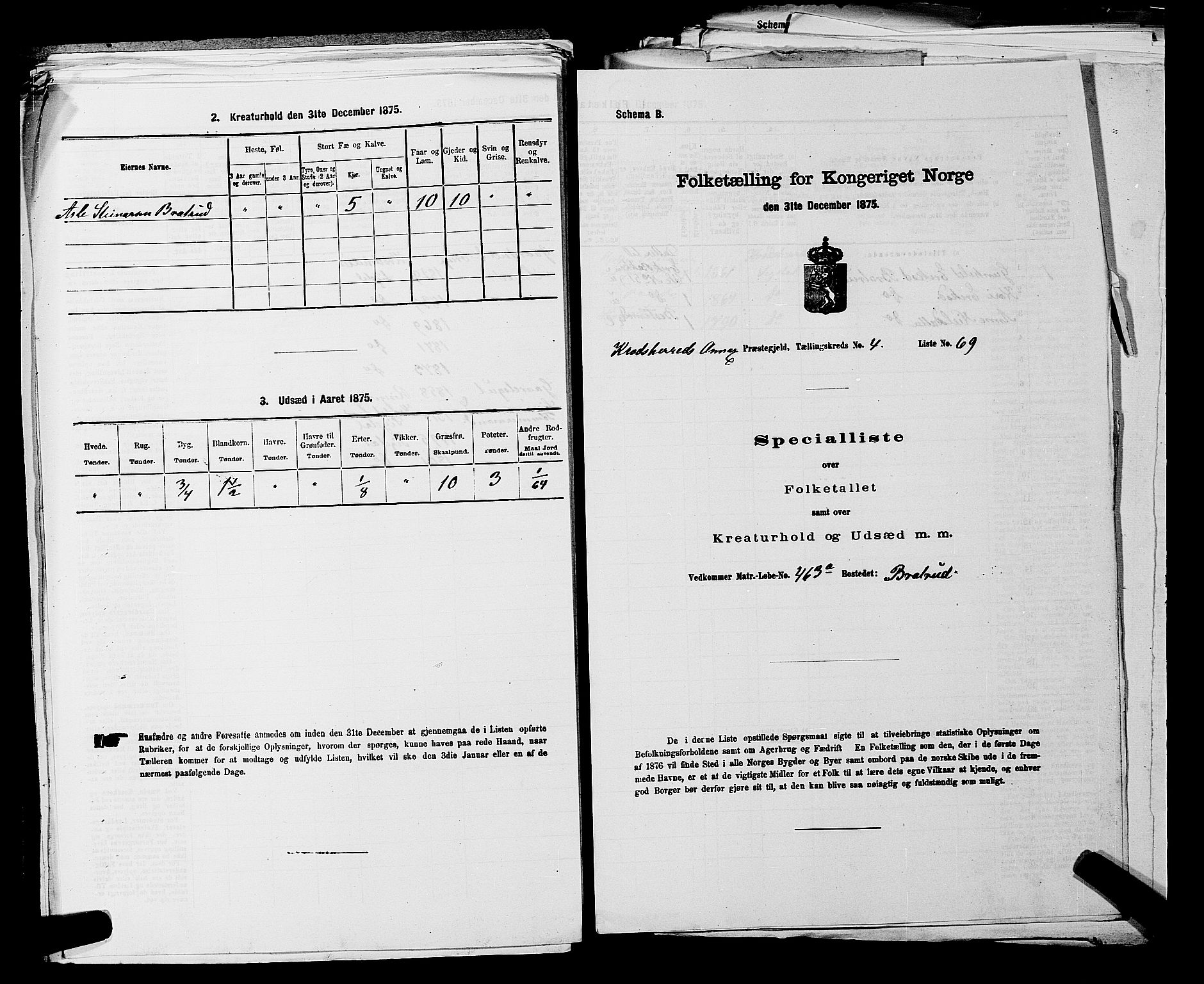 SAKO, Folketelling 1875 for 0621P Sigdal prestegjeld, 1875, s. 1742