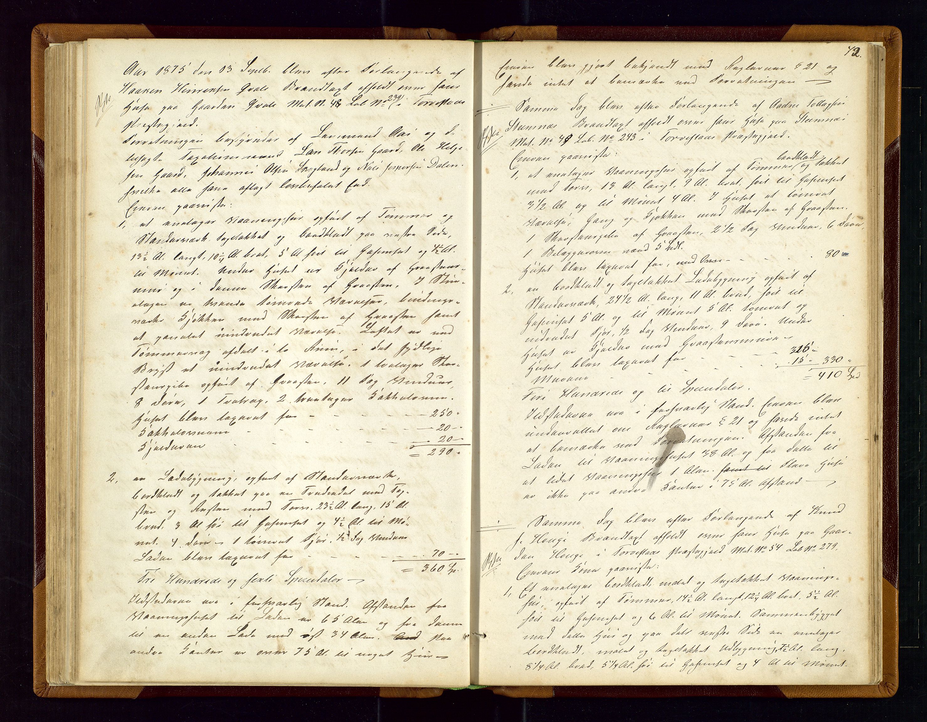 Torvestad lensmannskontor, AV/SAST-A-100307/1/Goa/L0001: "Brandtaxationsprotokol for Torvestad Thinglag", 1867-1883, s. 71b-72a