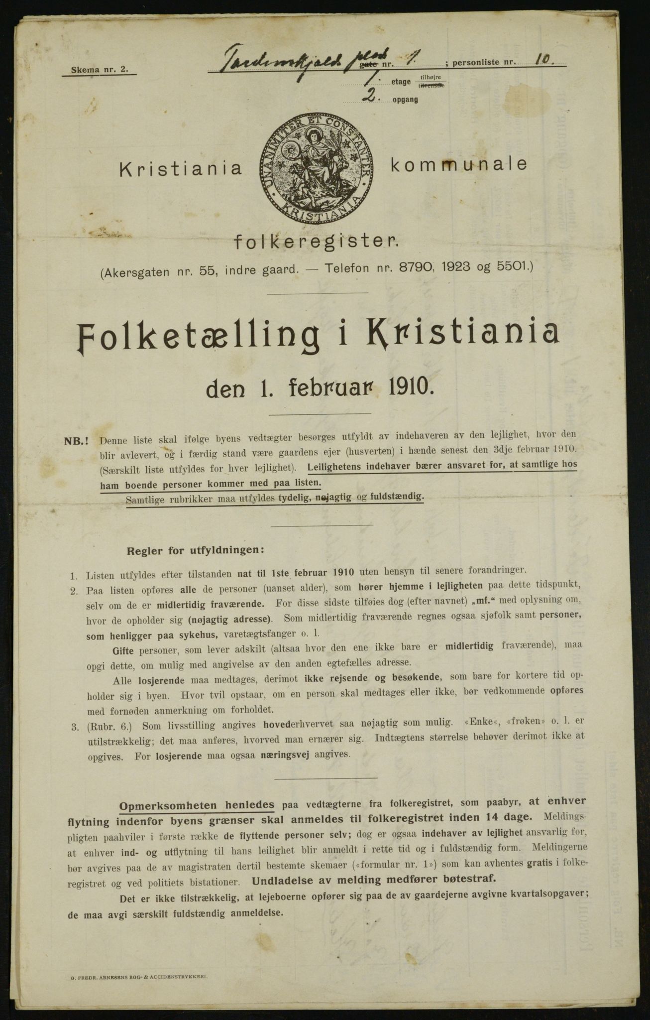 OBA, Kommunal folketelling 1.2.1910 for Kristiania, 1910, s. 108035