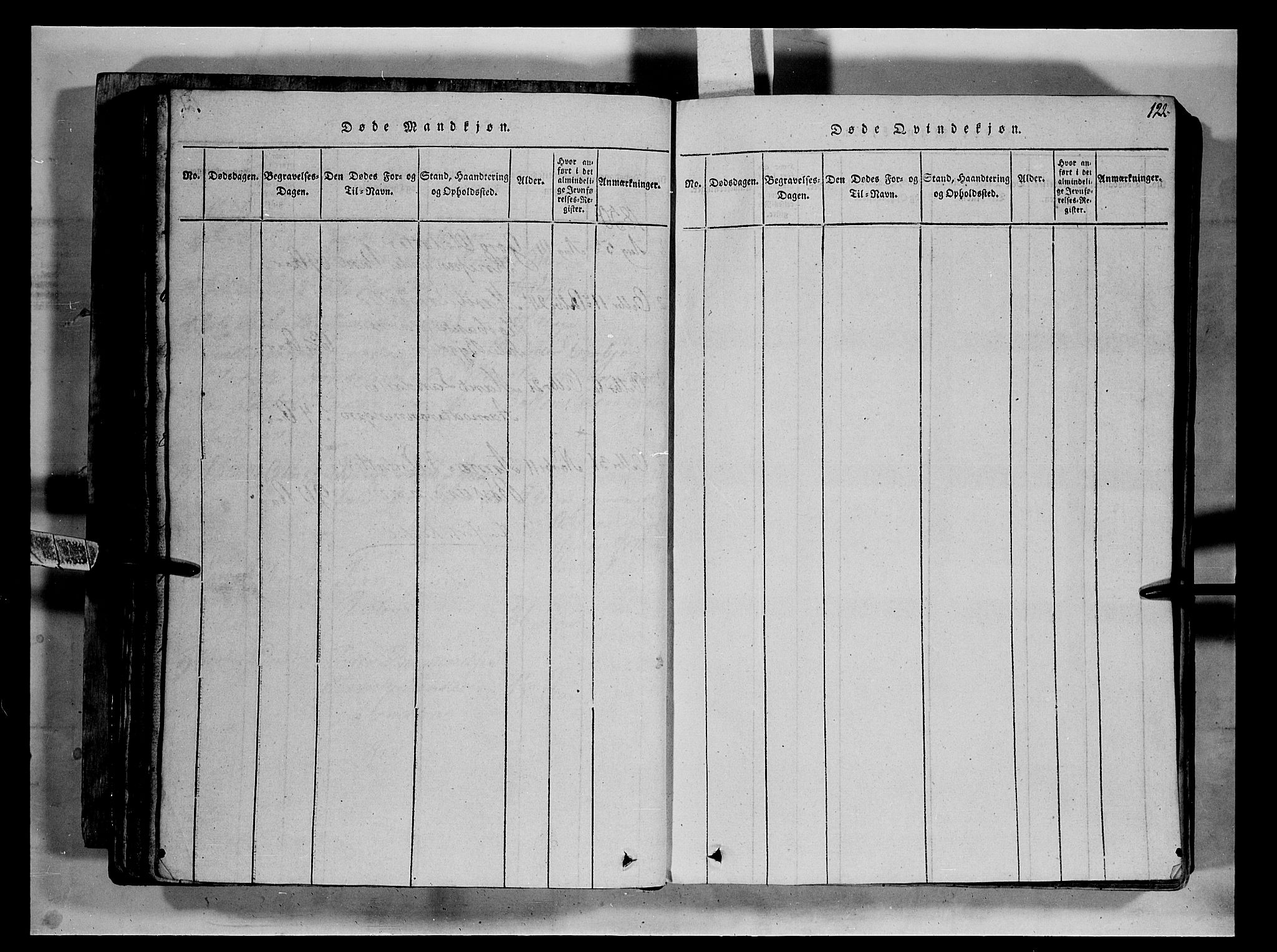 Fron prestekontor, AV/SAH-PREST-078/H/Ha/Hab/L0002: Klokkerbok nr. 2, 1816-1850, s. 122