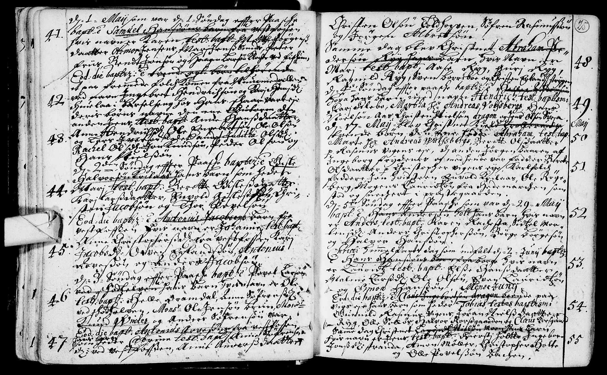Eiker kirkebøker, SAKO/A-4/F/Fa/L0002: Ministerialbok nr. I 2, 1705-1724, s. 25
