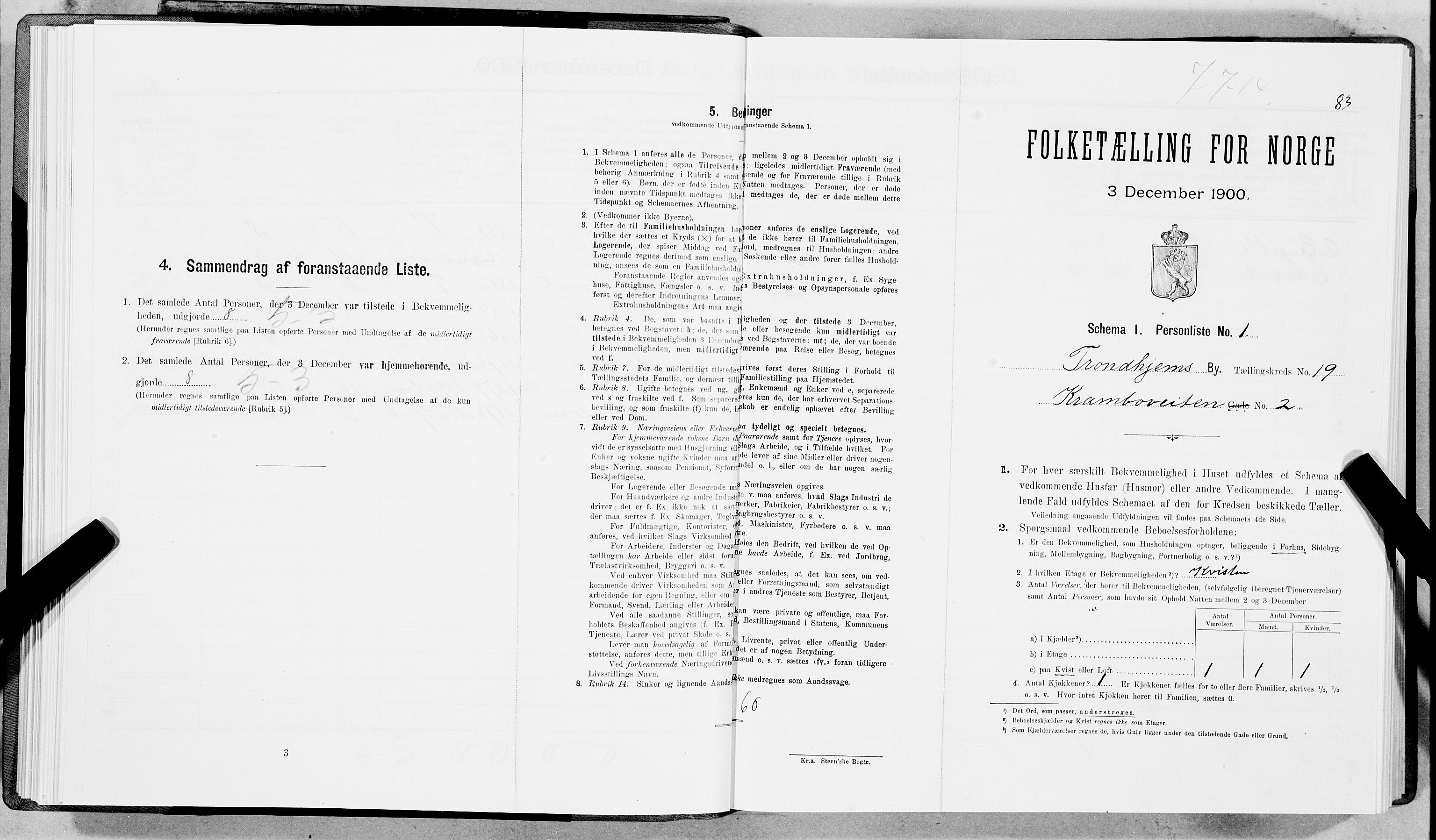 SAT, Folketelling 1900 for 1601 Trondheim kjøpstad, 1900, s. 3151