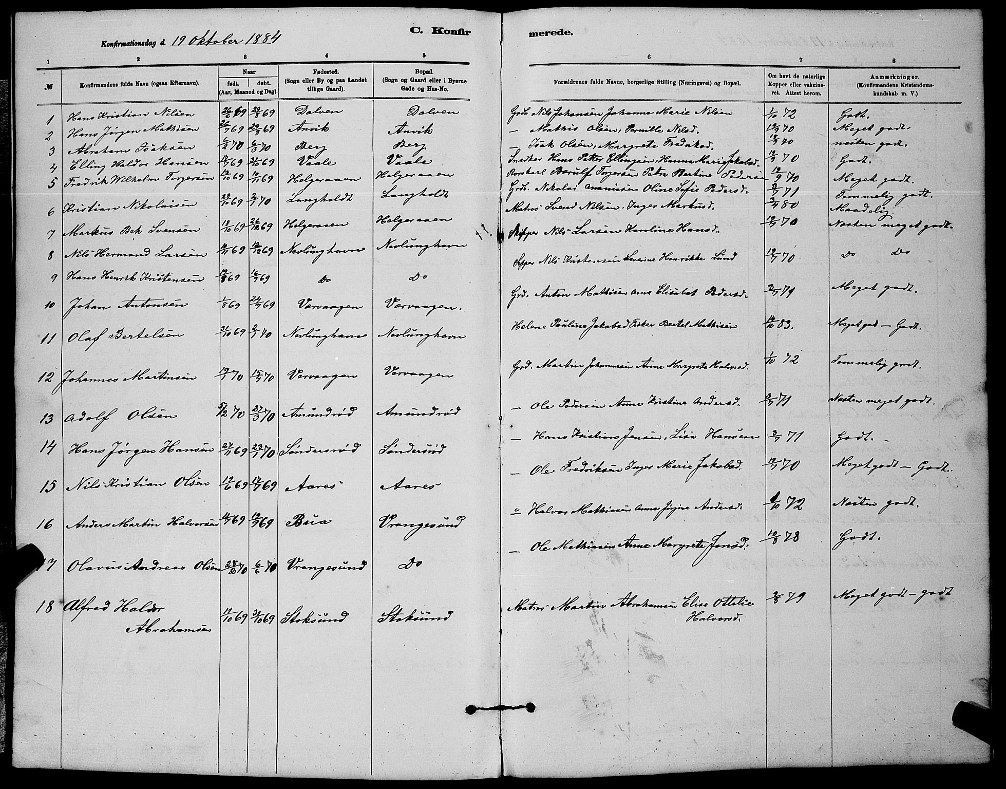 Brunlanes kirkebøker, AV/SAKO-A-342/G/Gb/L0002: Klokkerbok nr. II 2, 1878-1902