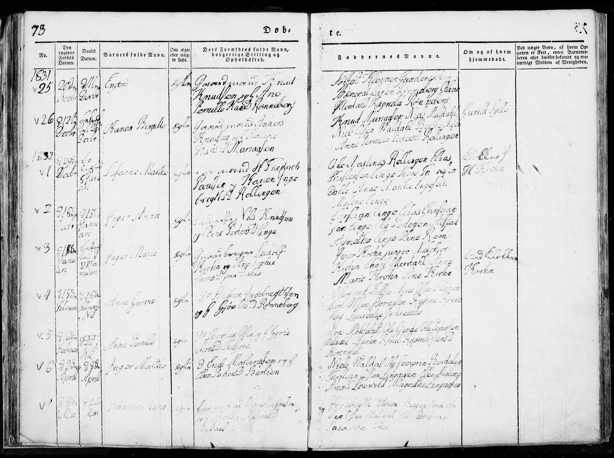 Ministerialprotokoller, klokkerbøker og fødselsregistre - Møre og Romsdal, AV/SAT-A-1454/519/L0247: Ministerialbok nr. 519A06, 1827-1846, s. 73