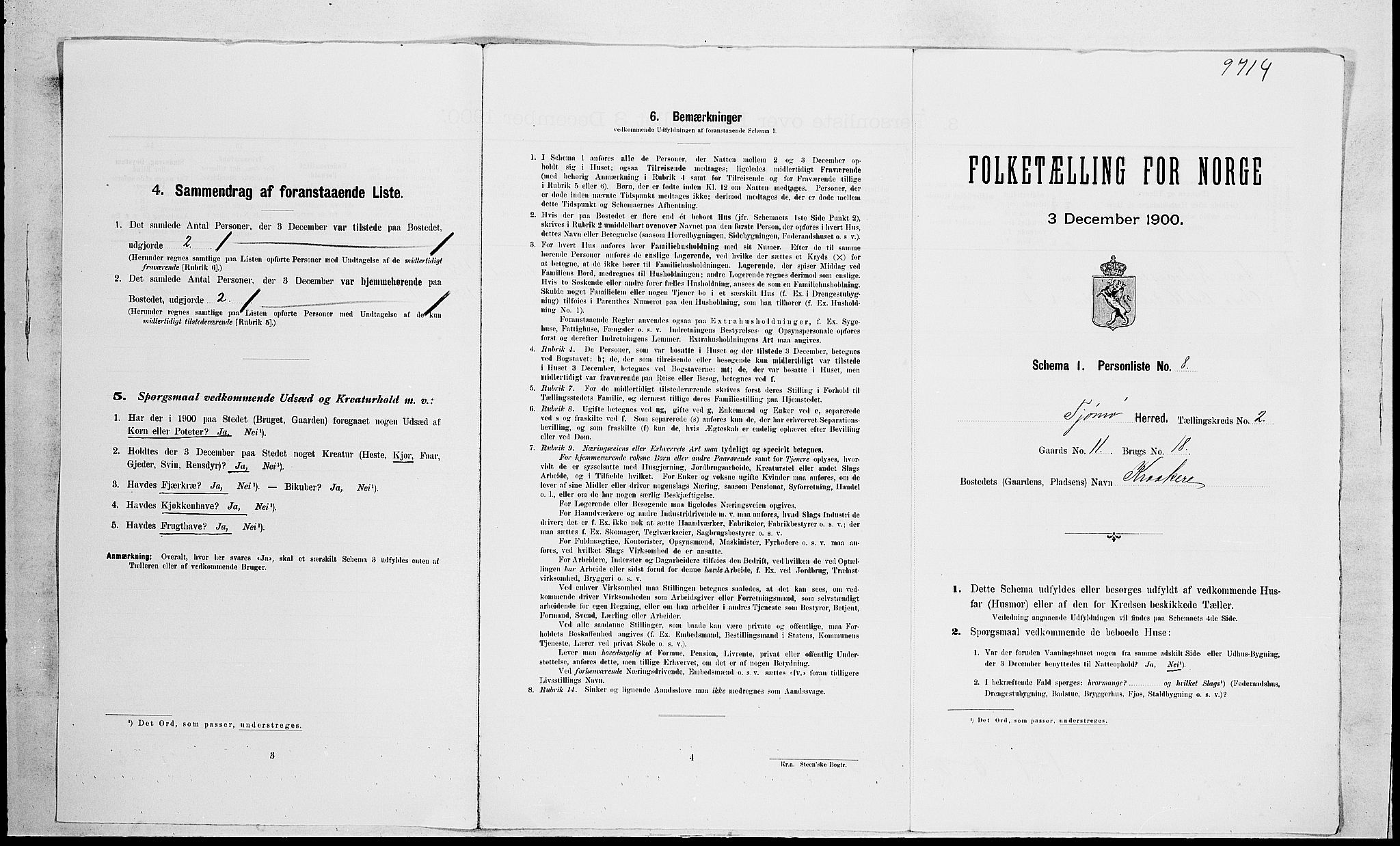RA, Folketelling 1900 for 0723 Tjøme herred, 1900, s. 260