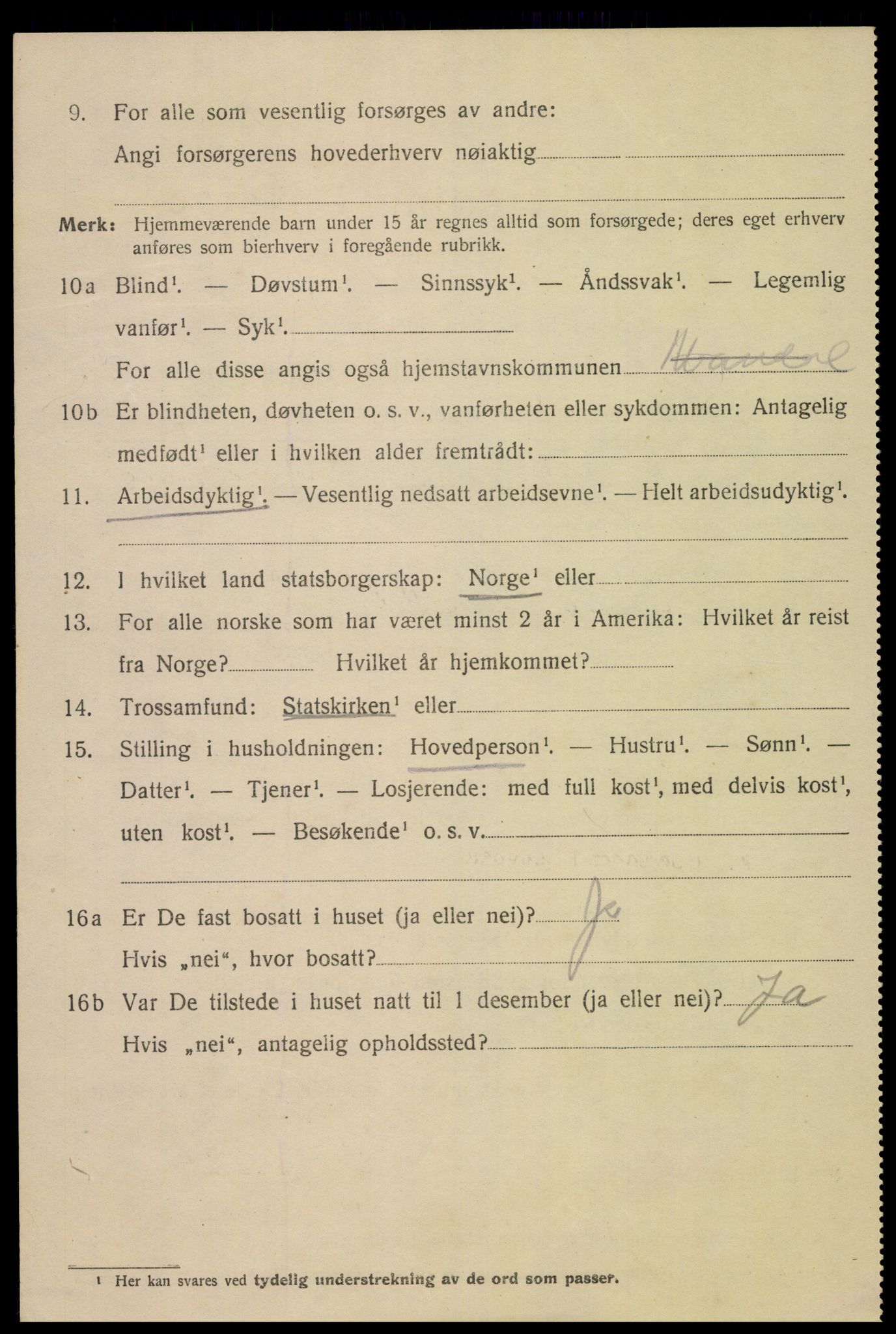 SAK, Folketelling 1920 for 1002 Mandal ladested, 1920, s. 8148