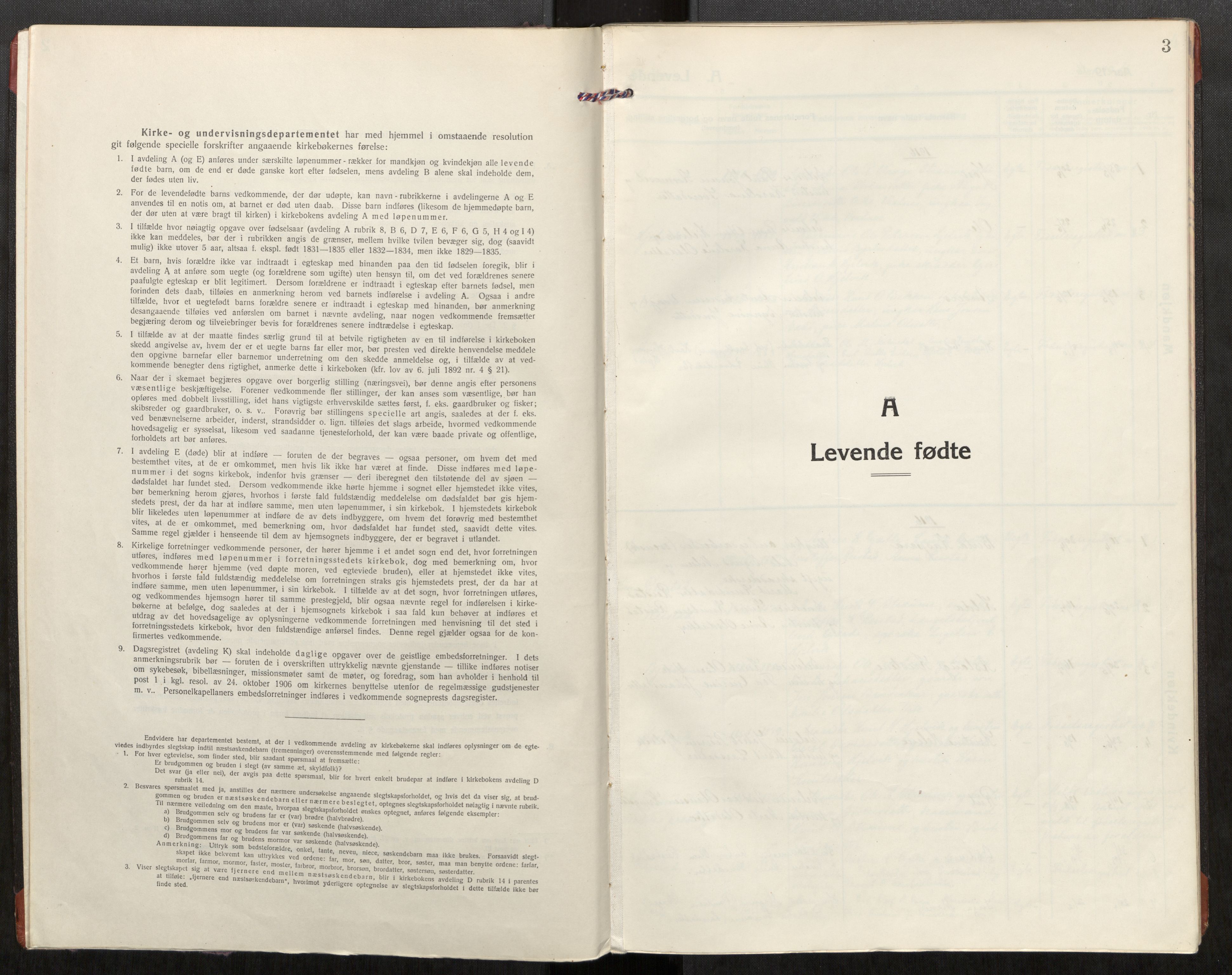 Ministerialprotokoller, klokkerbøker og fødselsregistre - Møre og Romsdal, AV/SAT-A-1454/550/L0622: Ministerialbok nr. 550A02, 1916-1931, s. 3