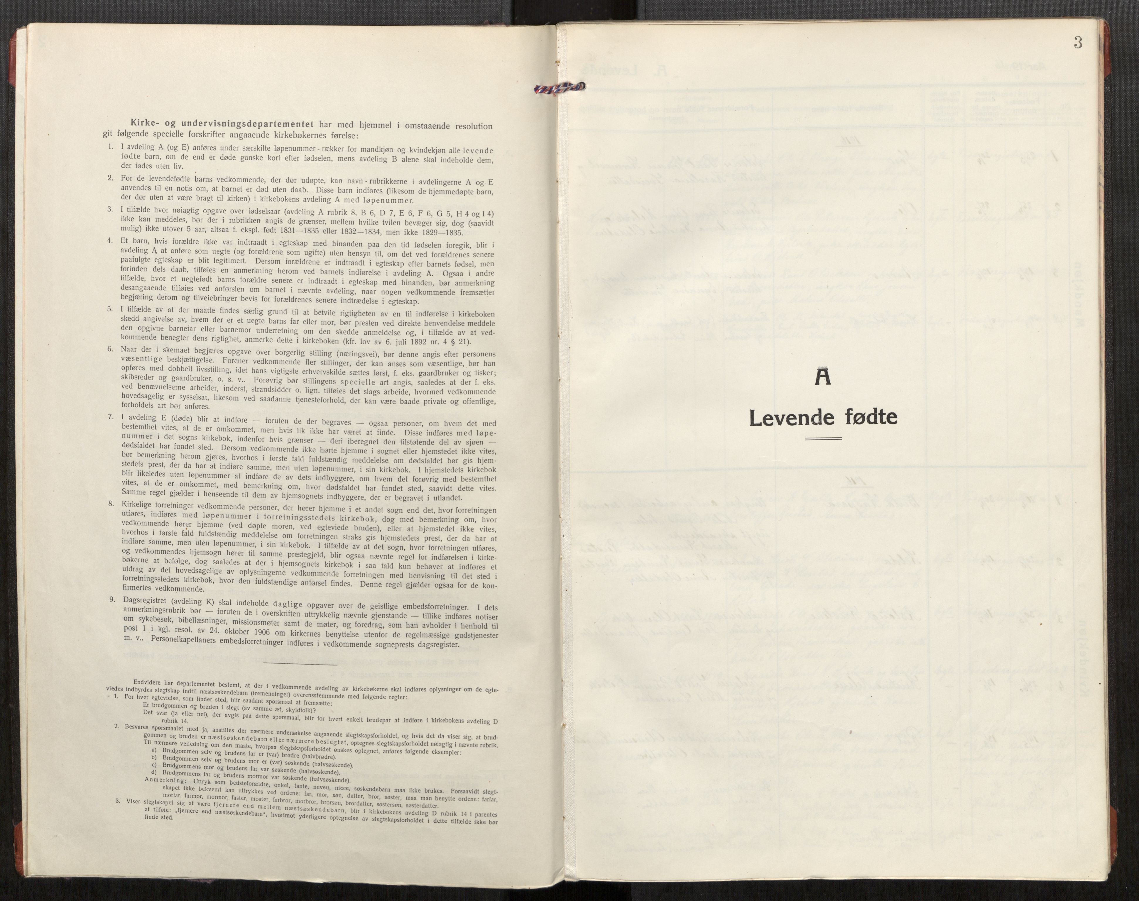 Ministerialprotokoller, klokkerbøker og fødselsregistre - Møre og Romsdal, SAT/A-1454/550/L0622: Ministerialbok nr. 550A02, 1916-1931, s. 3