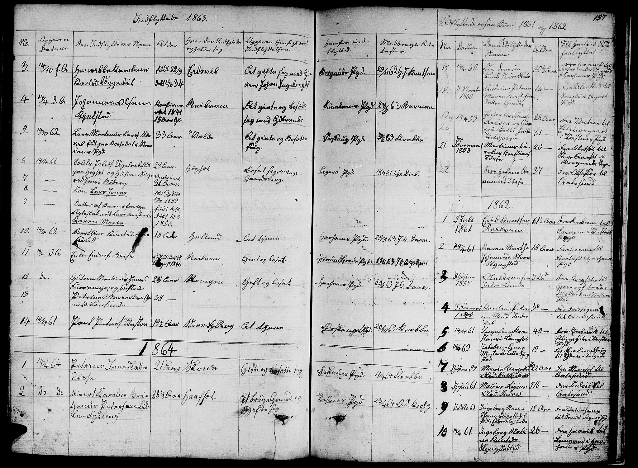 Ministerialprotokoller, klokkerbøker og fødselsregistre - Møre og Romsdal, AV/SAT-A-1454/524/L0363: Klokkerbok nr. 524C04, 1855-1864, s. 157