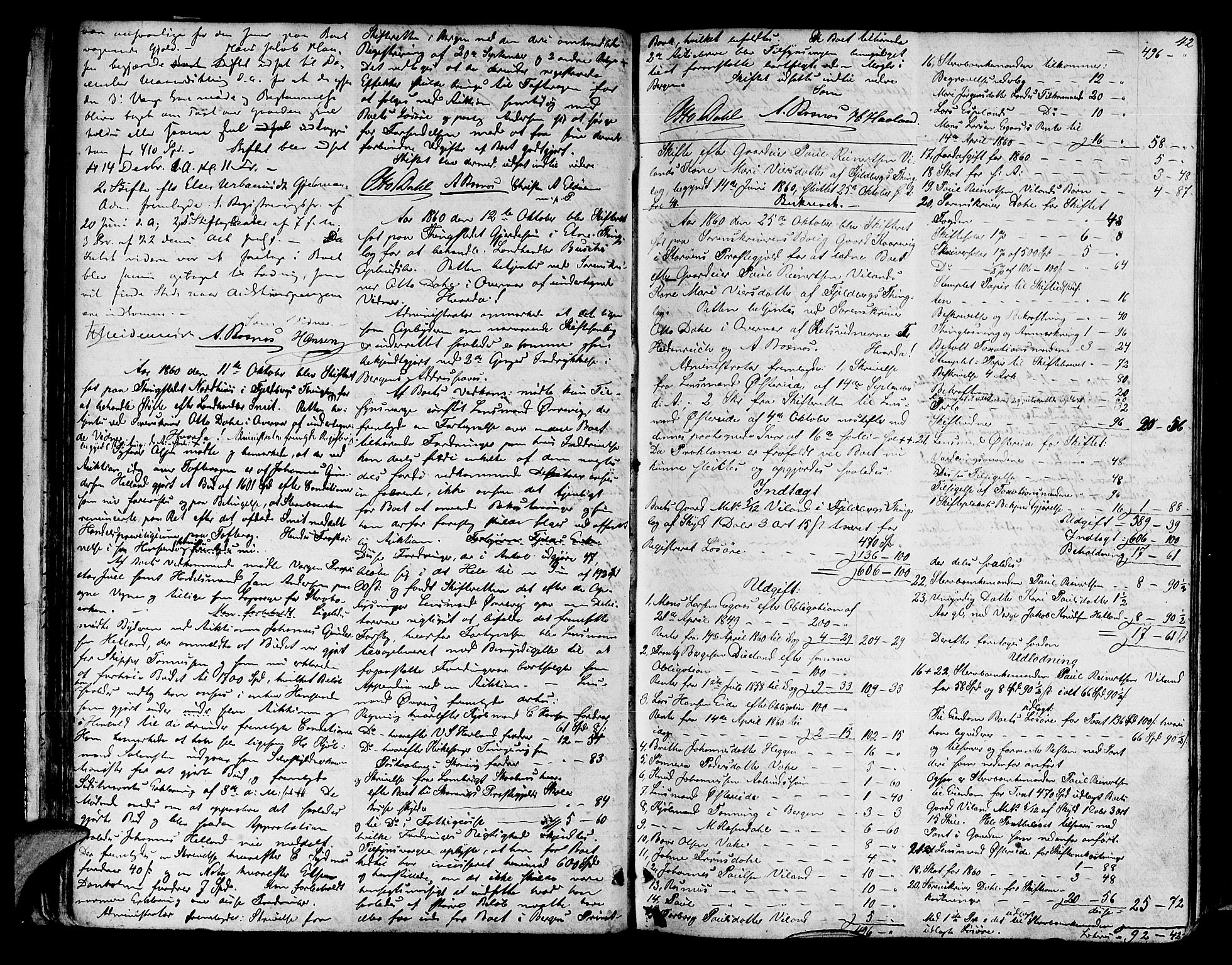 Sunnhordland sorenskrivar, AV/SAB-A-2401/1/H/Ha/Hae/L0005: Skifteprotokollar. Skånevik, Etne, Fjelberg og Kvinnherad. Register i protokoll, 1859-1872, s. 41b-42a