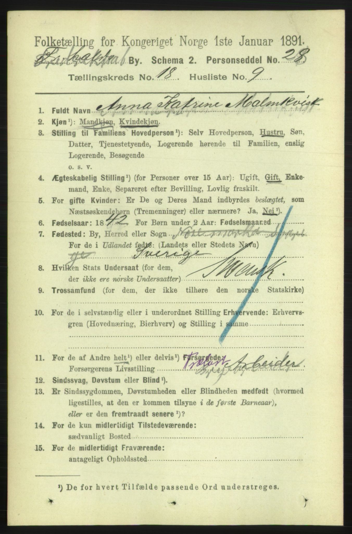 RA, Folketelling 1891 for 0101 Fredrikshald kjøpstad, 1891, s. 11471