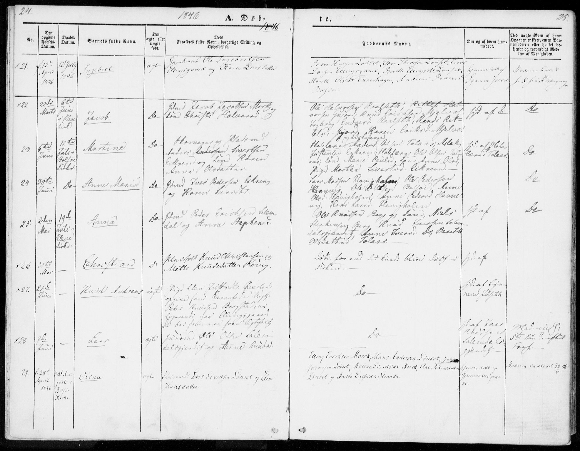Ministerialprotokoller, klokkerbøker og fødselsregistre - Møre og Romsdal, AV/SAT-A-1454/555/L0653: Ministerialbok nr. 555A04, 1843-1869, s. 24-25