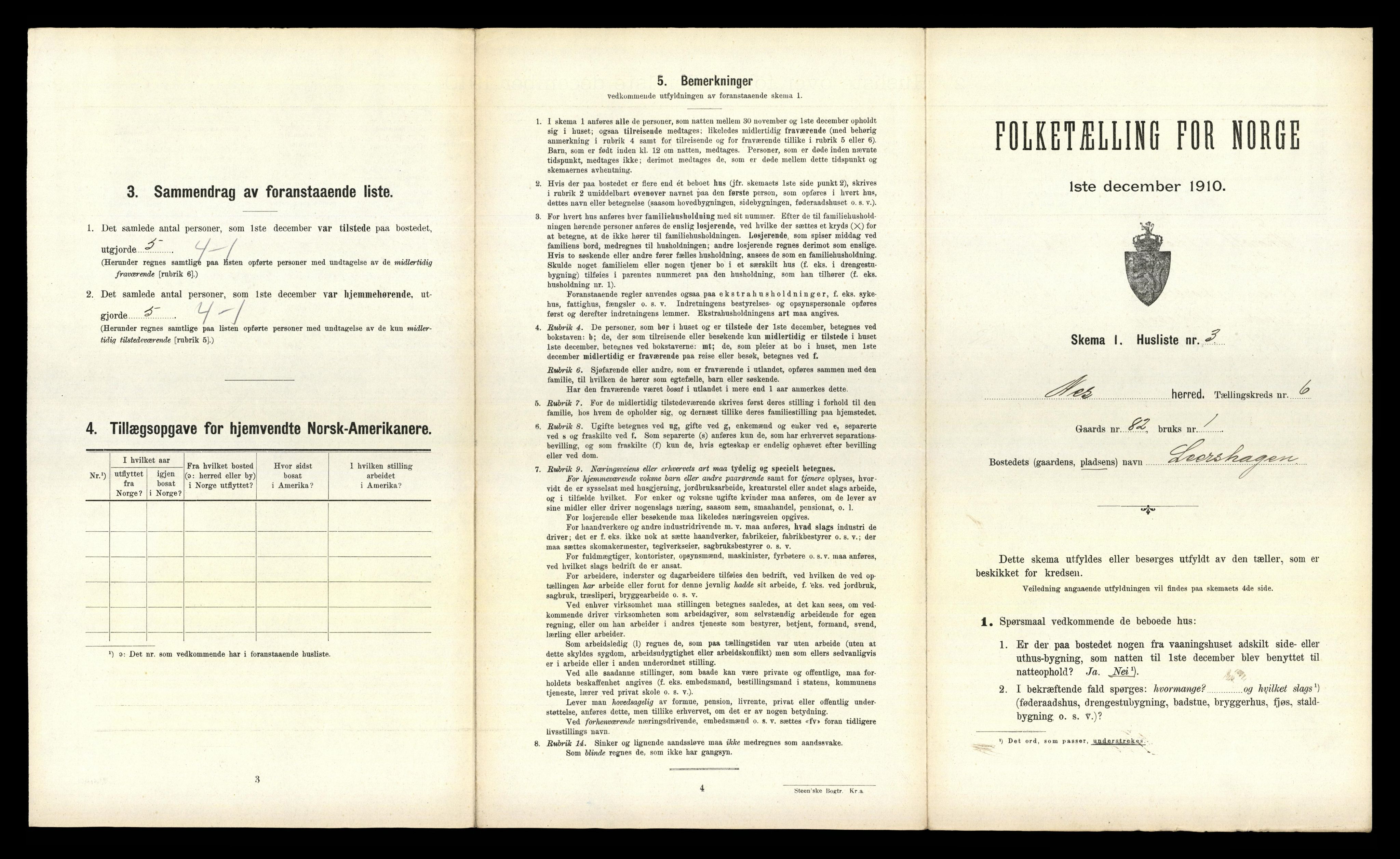 RA, Folketelling 1910 for 0236 Nes herred, 1910, s. 832