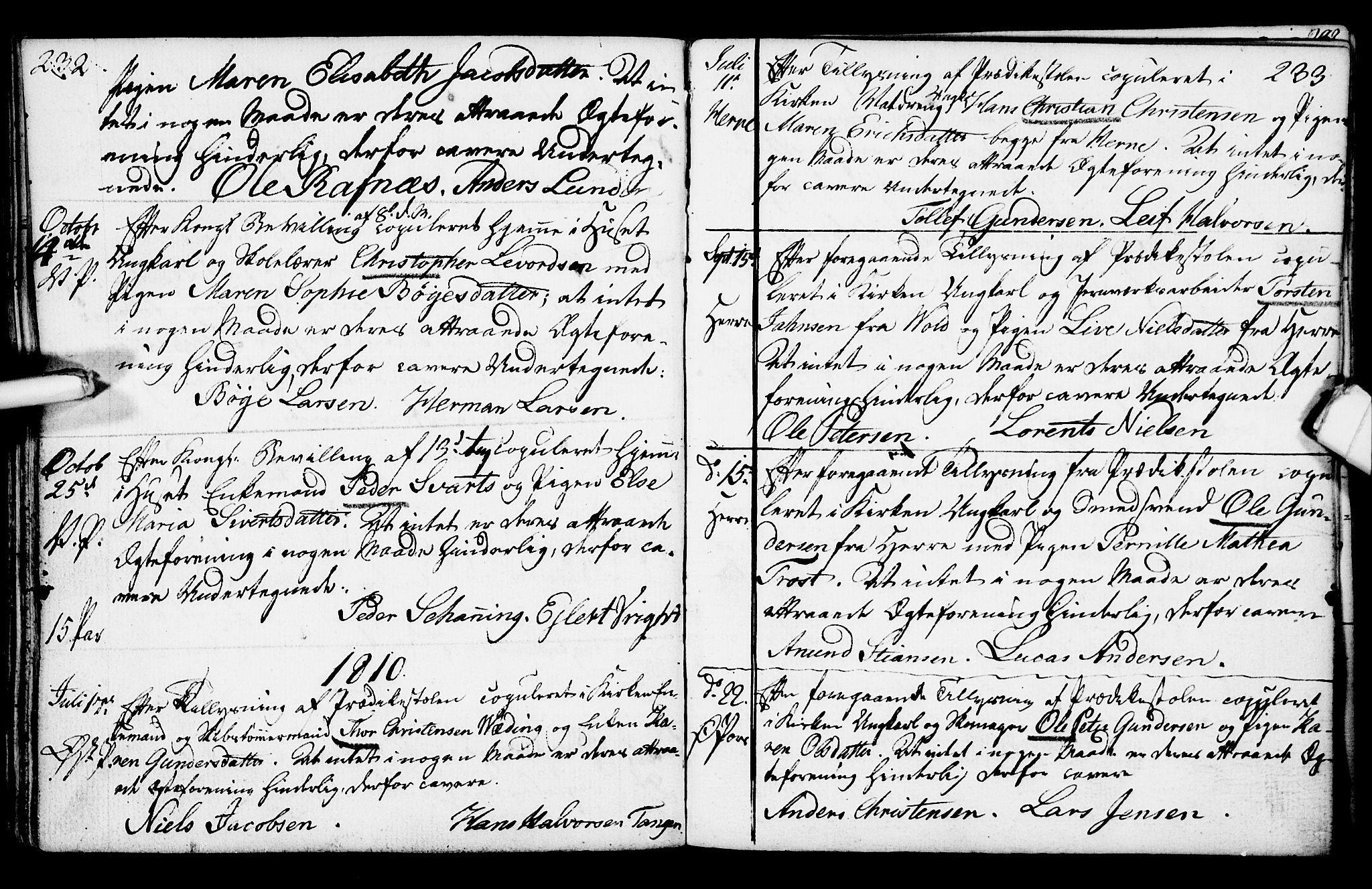 Porsgrunn kirkebøker , SAKO/A-104/F/Fa/L0003: Ministerialbok nr. 3, 1764-1814, s. 232-233