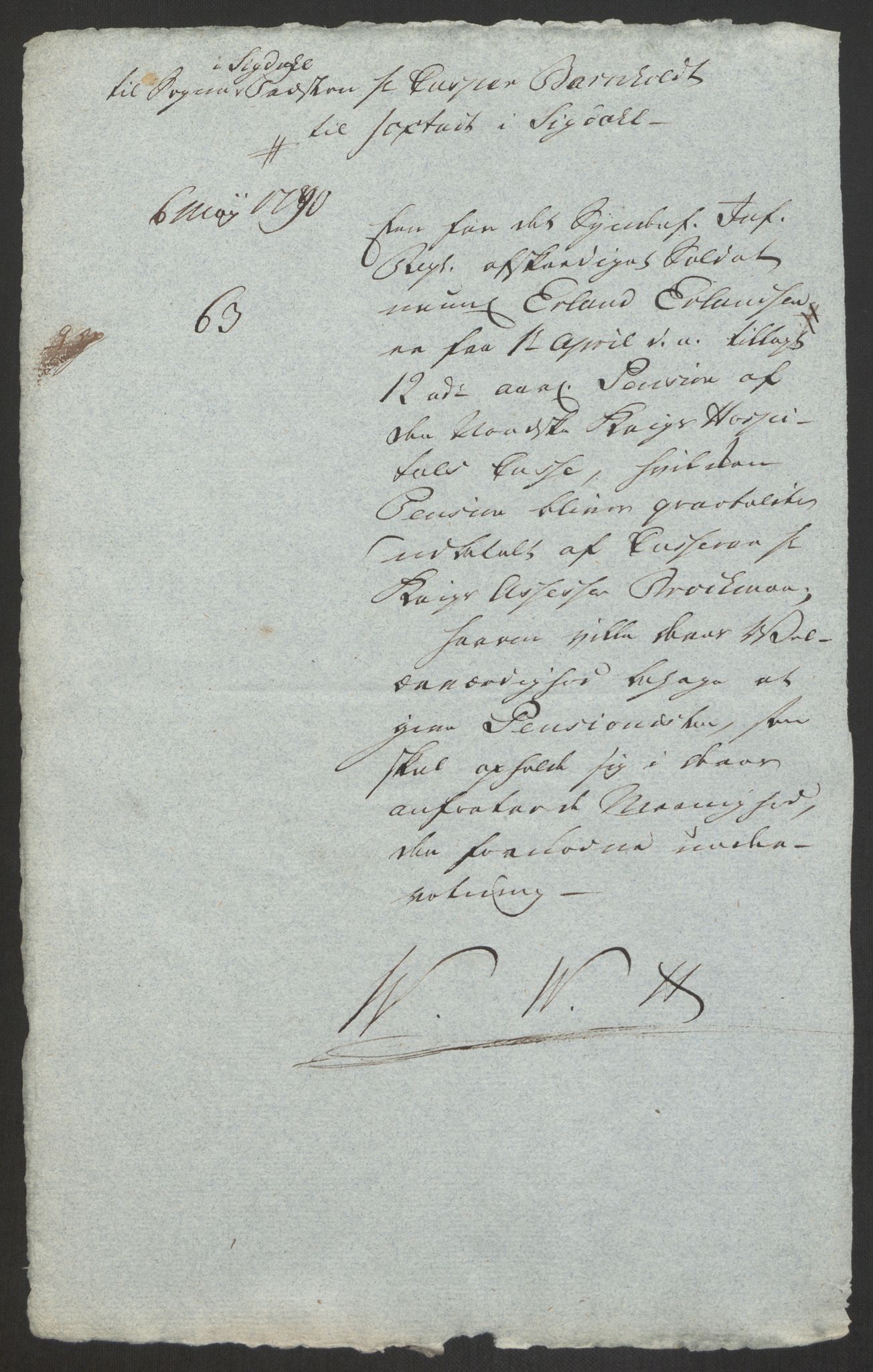 Forsvaret, Den norske kvesthuskasse/krigshospitalkasse, AV/RA-RAFA-1887/F/Fa/L0008: Konsepter, 1790-1793, s. 126