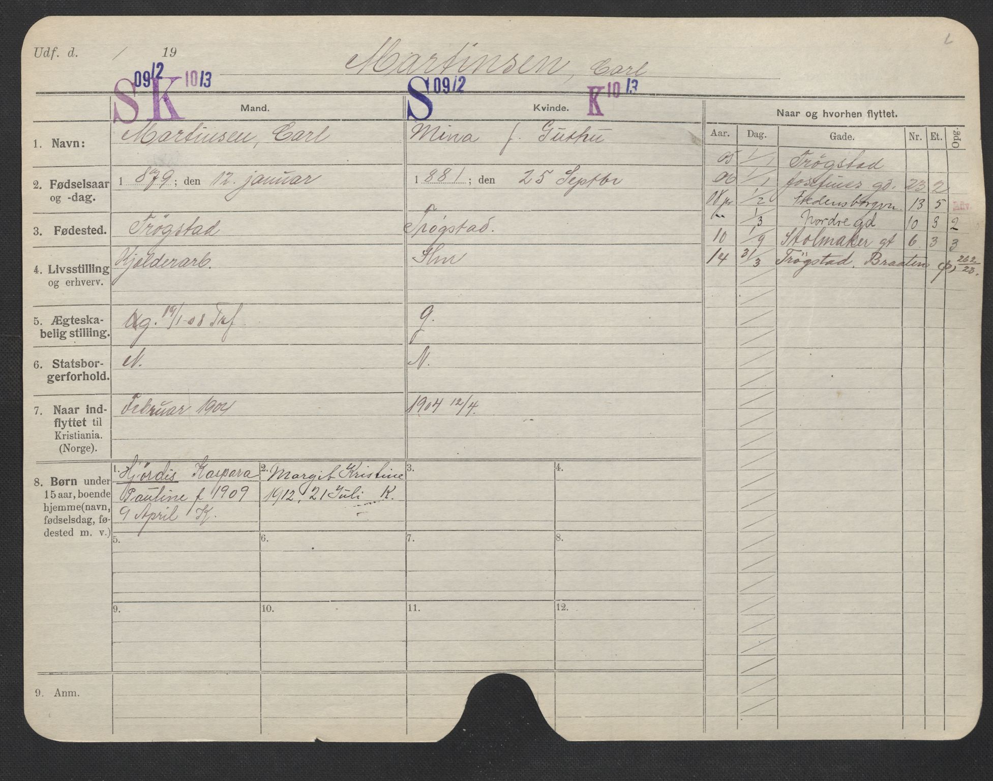 Oslo folkeregister, Registerkort, AV/SAO-A-11715/F/Fa/Fac/L0007: Menn, 1906-1914, s. 572a