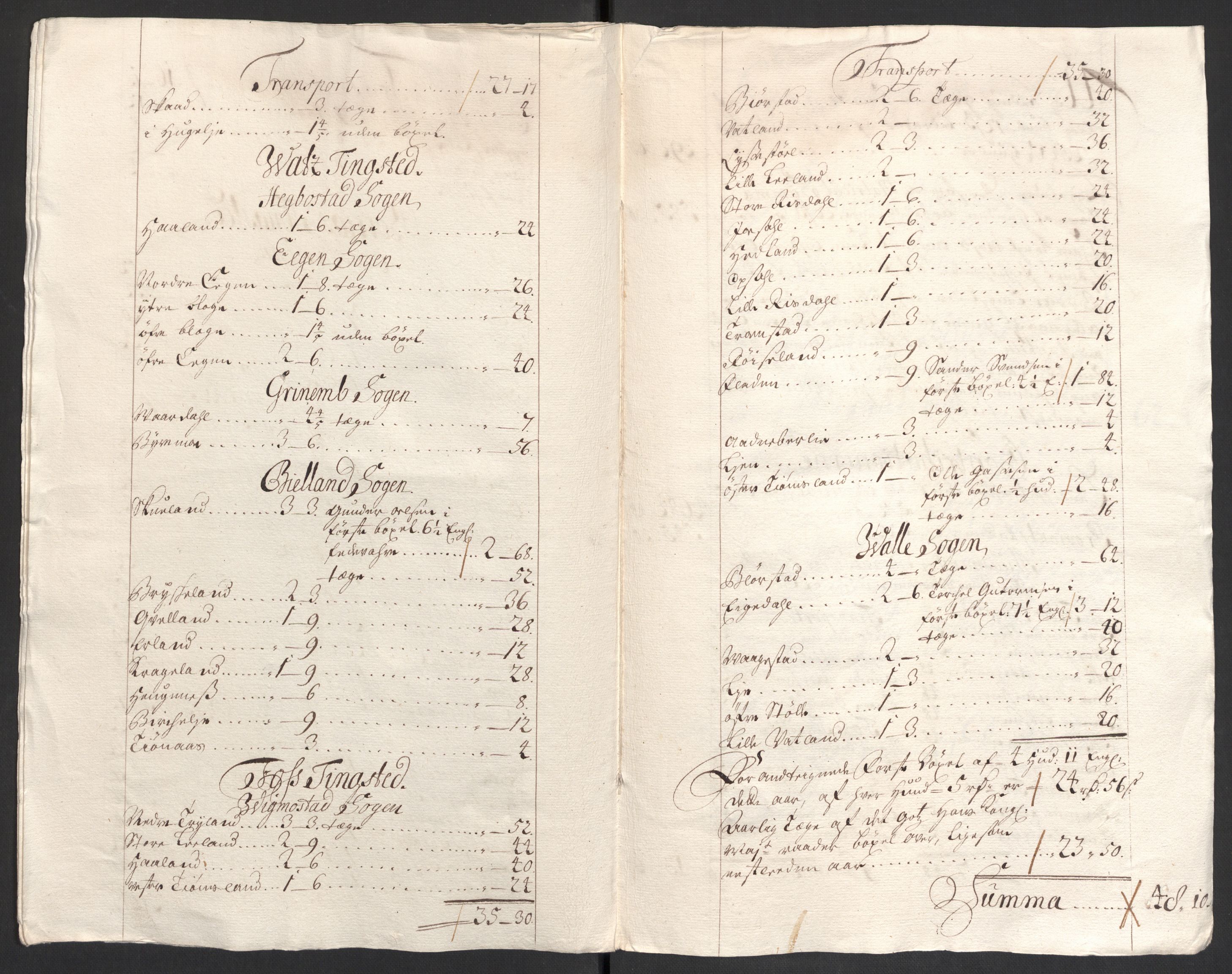 Rentekammeret inntil 1814, Reviderte regnskaper, Fogderegnskap, AV/RA-EA-4092/R43/L2550: Fogderegnskap Lista og Mandal, 1703-1704, s. 243