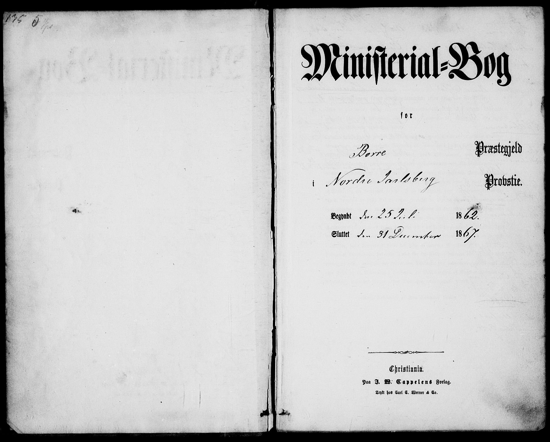 Borre kirkebøker, SAKO/A-338/F/Fa/L0007: Ministerialbok nr. I 7, 1862-1867