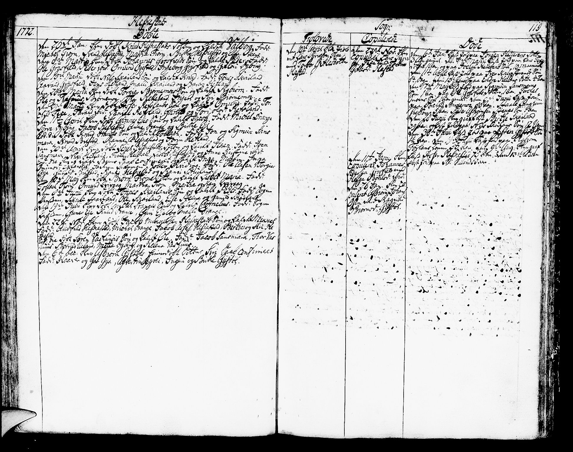 Helleland sokneprestkontor, SAST/A-101810: Ministerialbok nr. A 2 /3, 1762-1791, s. 119