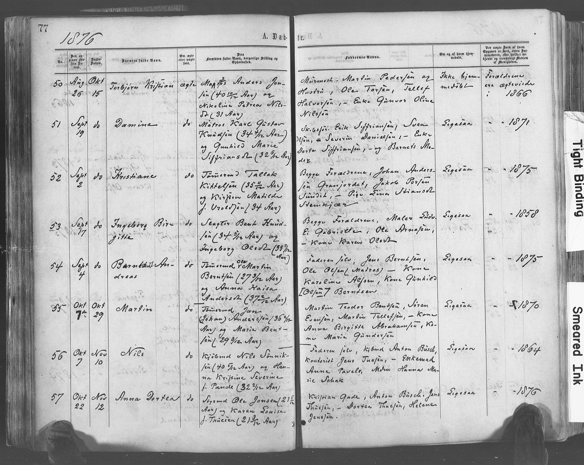 Risør sokneprestkontor, AV/SAK-1111-0035/F/Fa/L0004: Ministerialbok nr. A 4, 1865-1882, s. 77